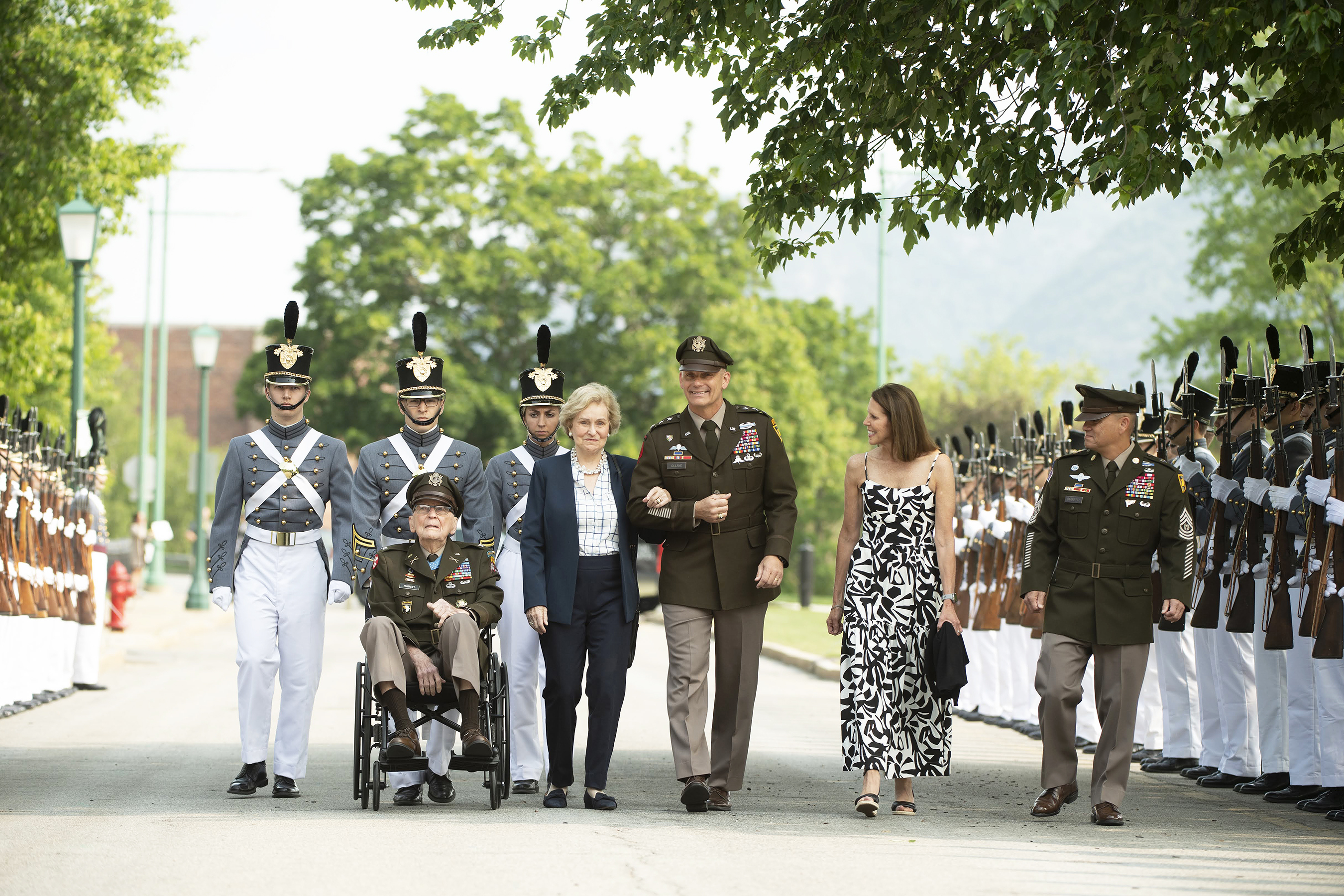 The U.S. Military Academy honored one of its remarkable graduates, retired Col. Ralph Puckett Jr., with a Medal of Honor Plaque Unveiling Ceremony in the Inchon Sallyport May 23 at West Point. The event was hosted by USMA Superintendent Lt. Gen. Steven W. Gilland.    