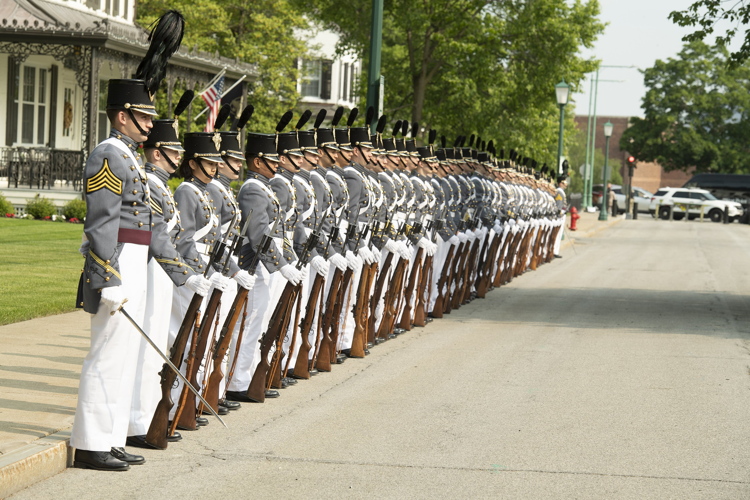 The U.S. Military Academy honored one of its remarkable graduates, retired Col. Ralph Puckett Jr., with a Medal of Honor Plaque Unveiling Ceremony in the Inchon Sallyport May 23 at West Point. The event was hosted by USMA Superintendent Lt. Gen. Steven W. Gilland.    (Photo by John Pellino/USMA PAO)