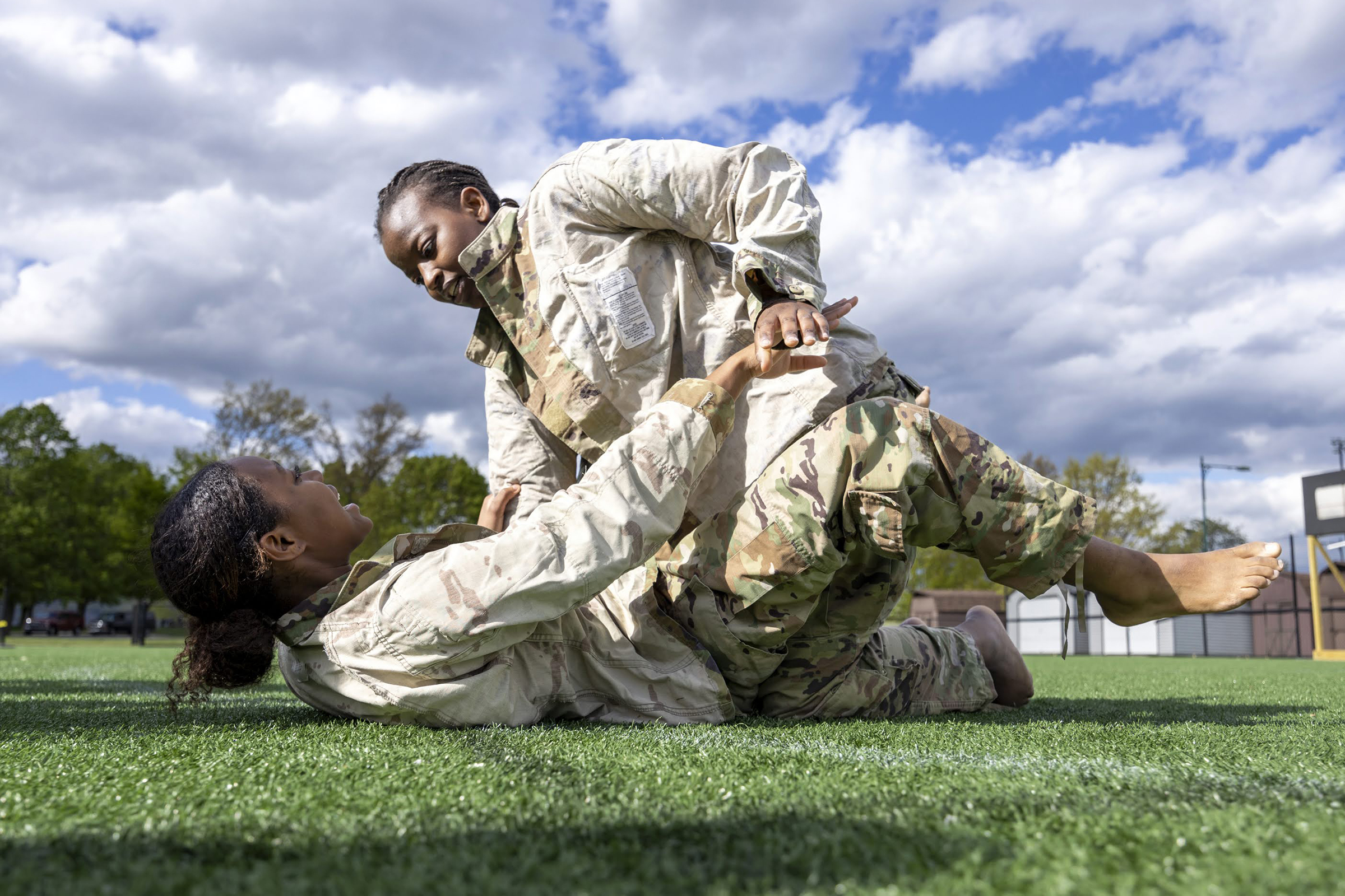 Brigade finalist teams and individuals competed in the Spring Brigade Athletics Championships among company athletic teams on May 1 at Daly Field and the Arvin Cadet Physical Development Center. The finalists competed in five sports to include Flickerball, Ultimate Frisbee, Orienteering, Team Handball and Grappling under the purview of the Department of Physical Education.   (Photo by Christopher Hennen/USMA PAO)