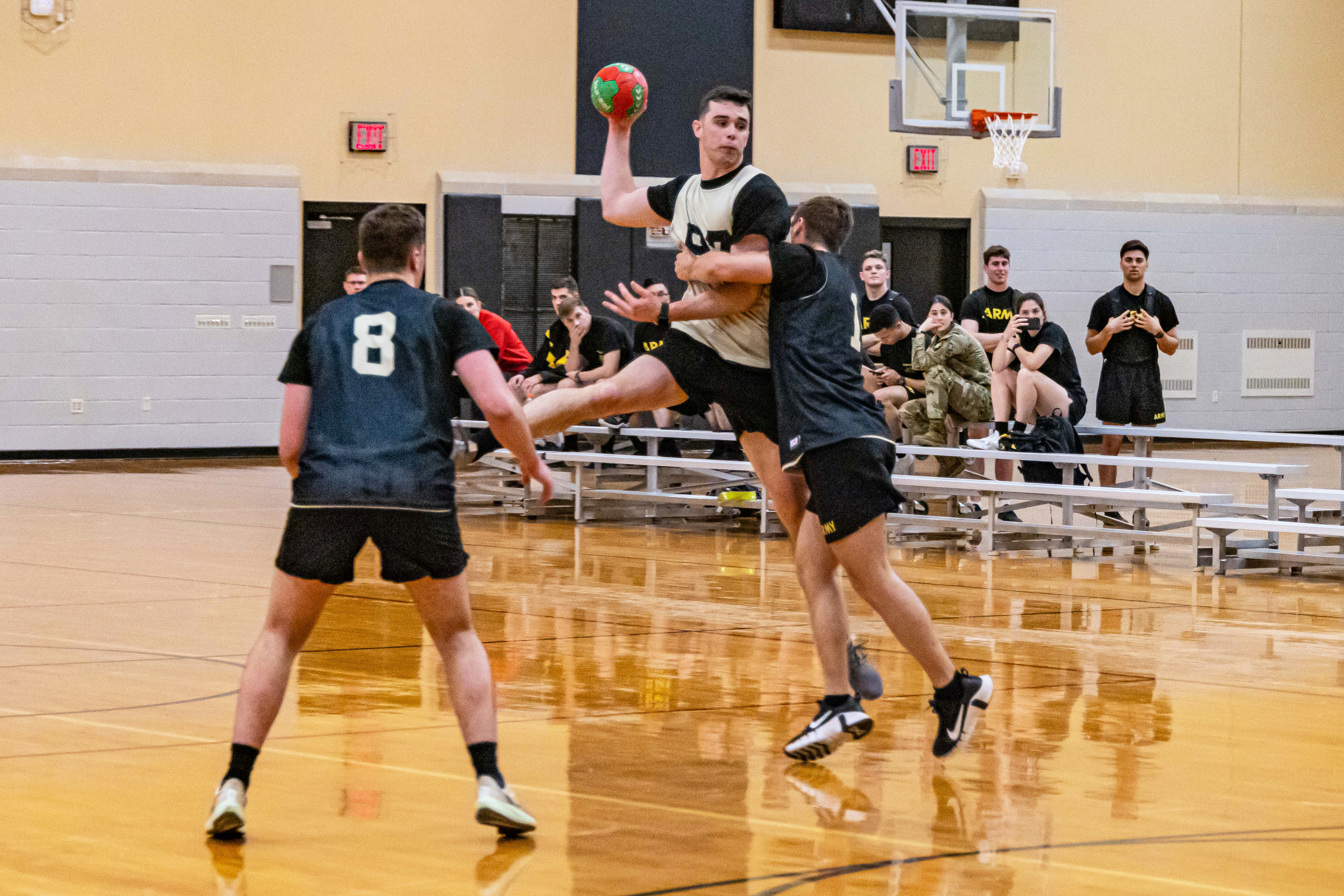 Brigade finalist teams and individuals competed in the Spring Brigade Athletics Championships among company athletic teams on May 1 at Daly Field and the Arvin Cadet Physical Development Center. The finalists competed in five sports to include Flickerball, Ultimate Frisbee, Orienteering, Team Handball and Grappling under the purview of the Department of Physical Education.   