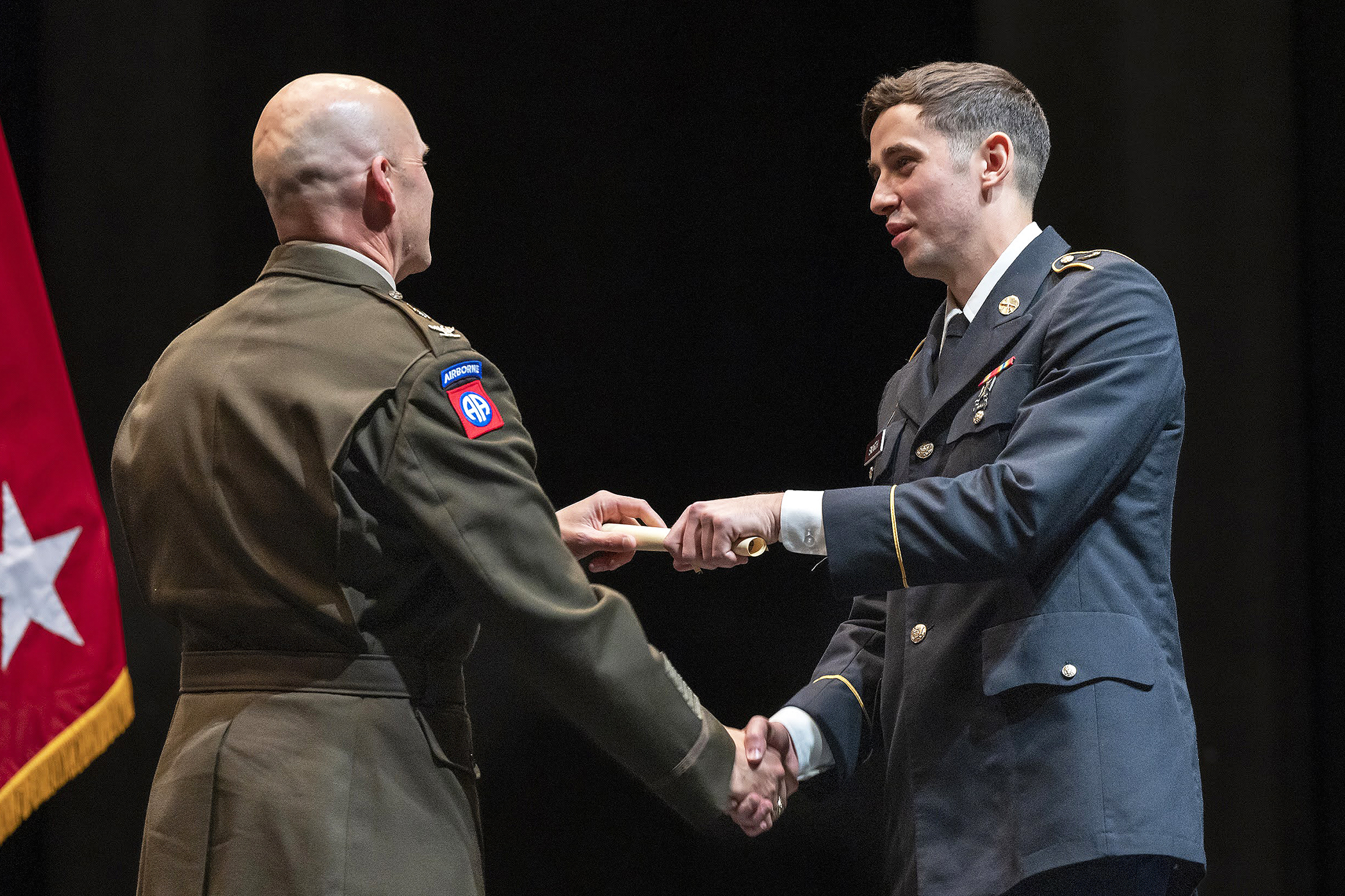 The Class of 2023 Graduation and Commencement Ceremony for the U.S. Military Academy Preparatory School (USMAPS) took place May 13 at Eisenhower Hall at West Point, in front the USMAPS 31st Commandant Col. Rick Johnson, Command Sgt. Maj. Addley Saimbert, Academic Dean Melanie Wong Dodge, USMAPS leadership, family and friends.    (Photo by Christopher Hennen/USMA PAO)