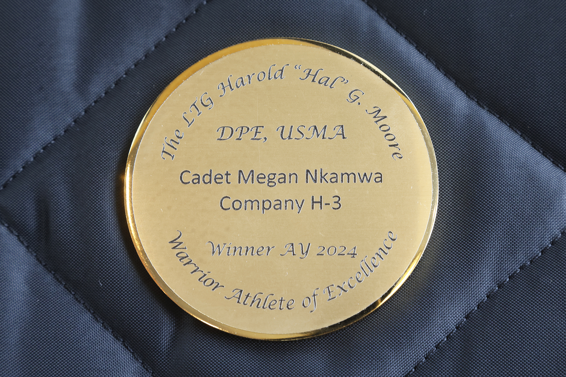 The Department of Physical Education hosted the 12th annual Lt. Gen. Harold “Hal” G. Moore Warrior Athlete of Excellence Award Nov. 9 in the Haig Room at Jefferson Hall. This year’s recipients of the award were Class of 2024 Cadets Tanner Craig and Megan Nkamwa. Craig competes with the Army West Point wrestling team and Nkamwa participates with the Army West Point boxing team. The award recognizes one male and one female first-class cadet each year. 