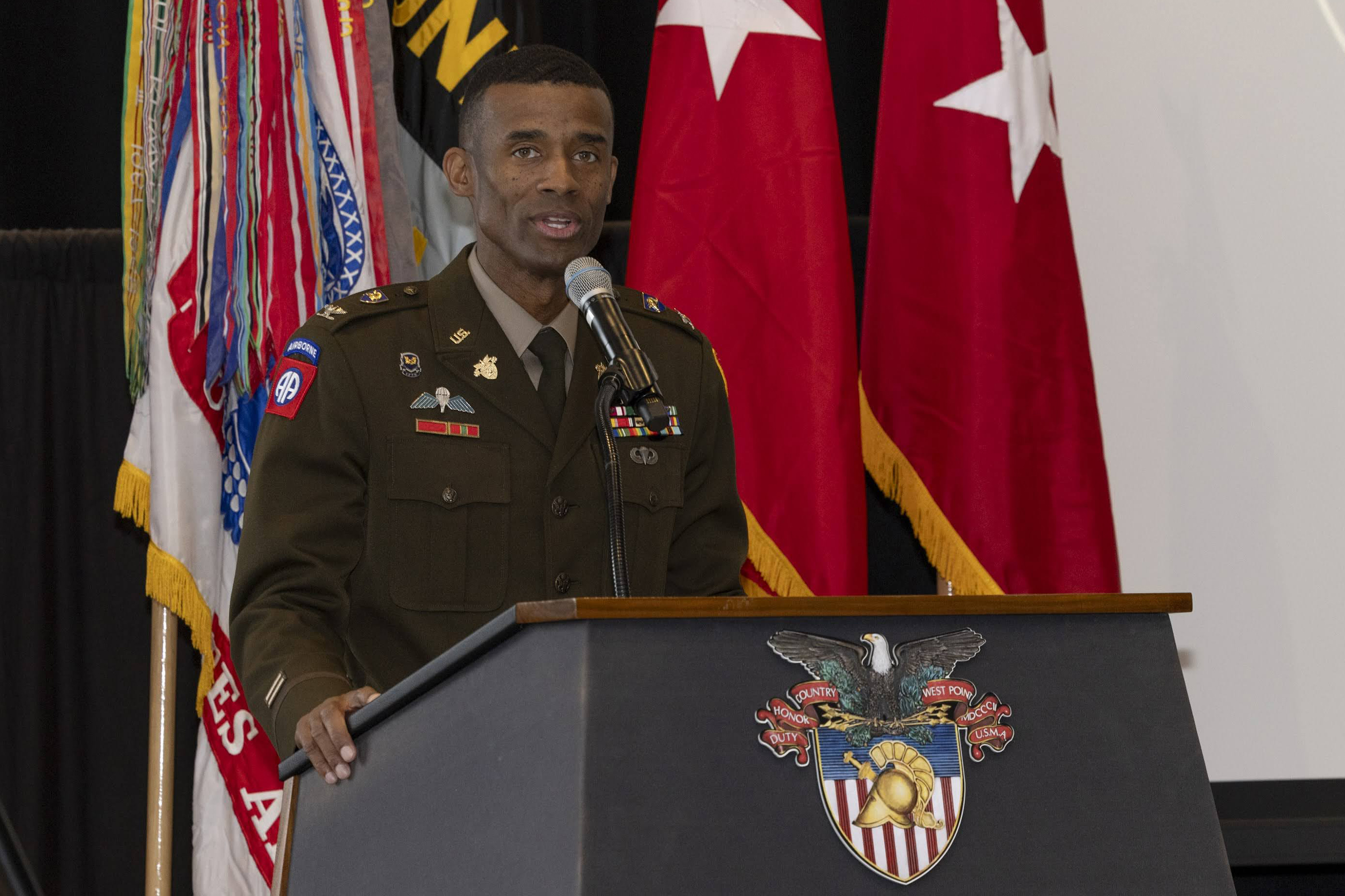 The U.S. Military Academy hosted the 2023 Lieber Institute Workshop. The focus of this year's workshop was Civilian Protection in Armed Conflict. The event took place at the Riverside Café on Nov. 7 at West Point. (Photo by Kyle Osterhoudt/USMA PAO)