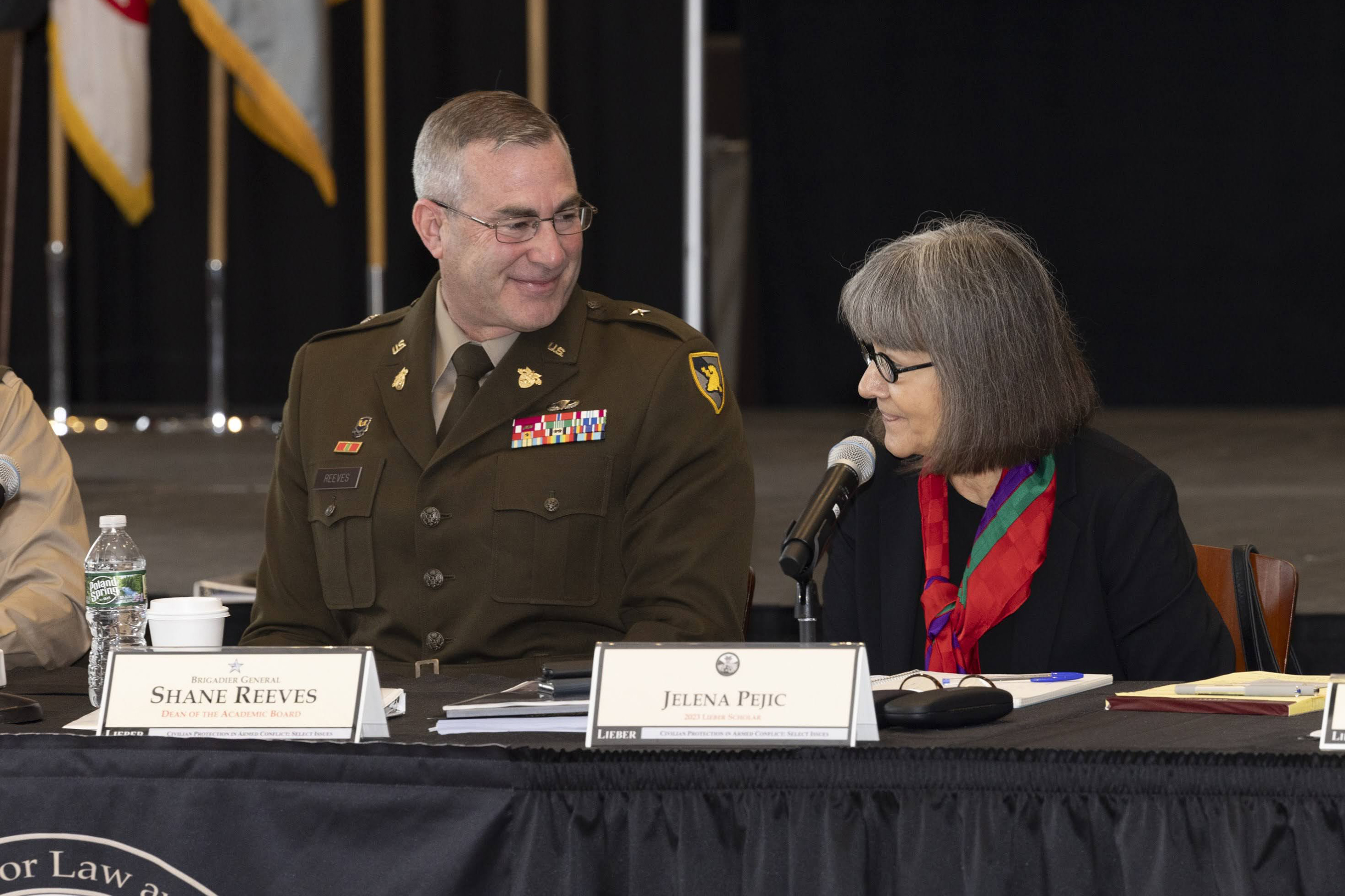 The U.S. Military Academy hosted the 2023 Lieber Institute Workshop. The focus of this year's workshop was Civilian Protection in Armed Conflict. The event took place at the Riverside Café on Nov. 7 at West Point. (Photo by Kyle Osterhoudt/USMA PAO)