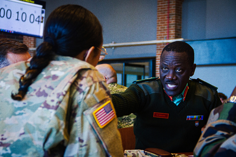 The U.S. Military Academy welcomed 77 international officers from 74 countries as it hosted the annual U.S. Army War College International Fellows visit on Sept. 28 at Eisenhower Hall and the Haig Room at the Jefferson Library.   (Photo by Jorge Garcia/PV)
