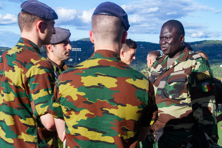 After the event in Eisenhower Hall concluded, the participants walked to the Haig Room at the Jefferson Library to exchange knowledge and share cultural mannerisms in an informal setting.