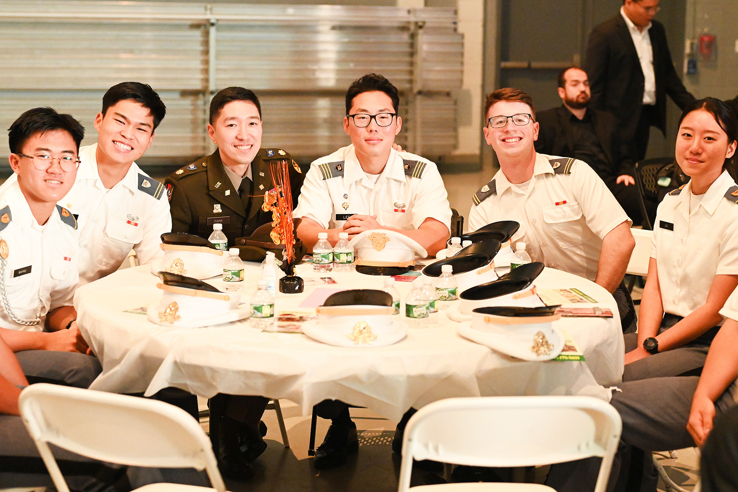 Col. Sean Morrow, director of Center for Combating Terrorism; Maj. Si Park, assistant professor in Math Department; and U.S. Military Academy cadets from the Korean American Relations Seminar (KARS) participated in a ceremony Oct. 1 in Fort Lee, New Jersey, commemorating the 70th anniversary of the signing of the U.S.-Republic of Korea (ROK) Alliance.    (Photo by America Korea United Society)