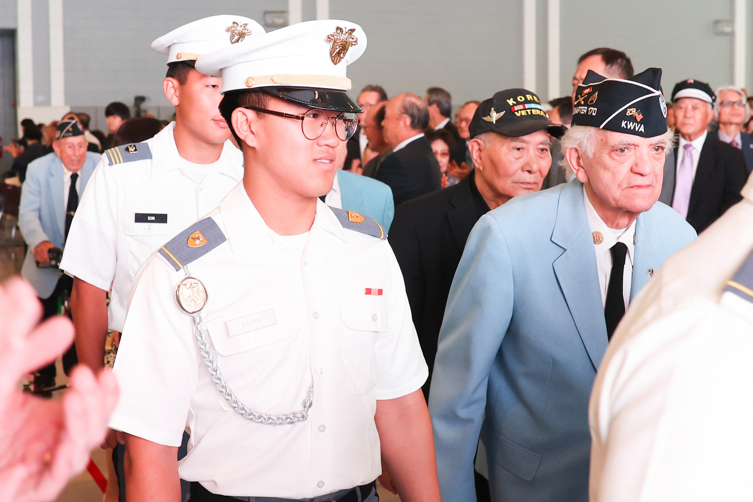 Col. Sean Morrow, director of Center for Combating Terrorism; Maj. Si Park, assistant professor in Math Department; and U.S. Military Academy cadets from the Korean American Relations Seminar (KARS) participated in a ceremony Oct. 1 in Fort Lee, New Jersey, commemorating the 70th anniversary of the signing of the U.S.-Republic of Korea (ROK) Alliance.    (Photo by America Korea United Society)