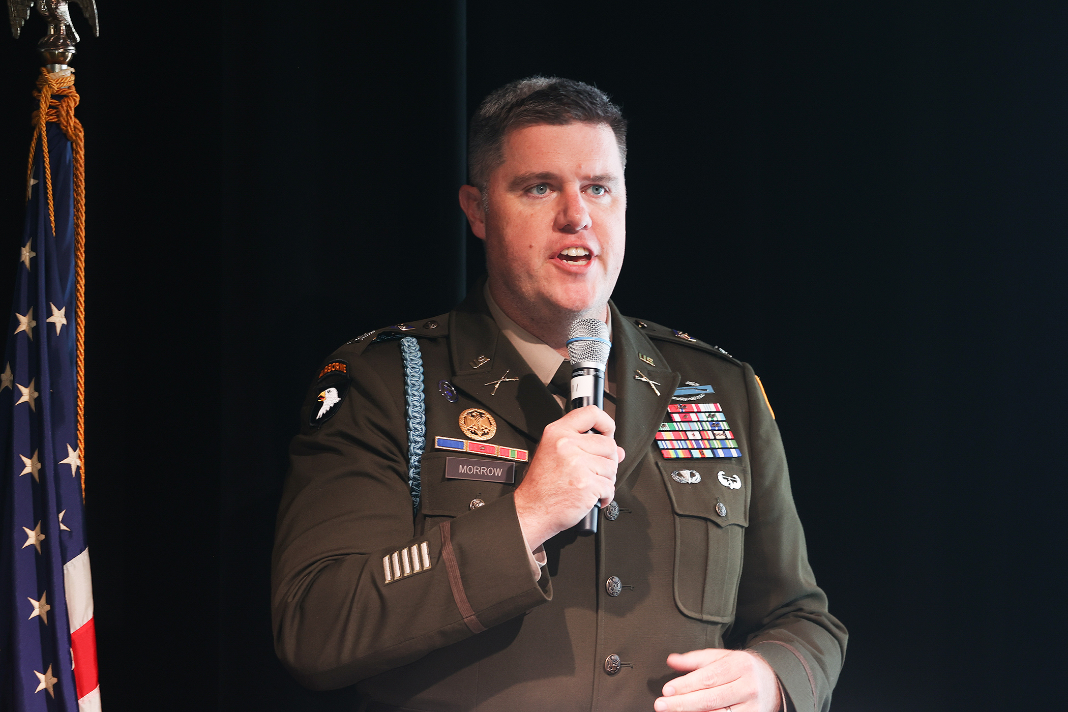 Col. Sean Morrow, director of Center for Combating Terrorism; Maj. Si Park, assistant professor in Math Department; and U.S. Military Academy cadets from the Korean American Relations Seminar (KARS) participated in a ceremony Oct. 1 in Fort Lee, New Jersey, commemorating the 70th anniversary of the signing of the U.S.-Republic of Korea (ROK) Alliance.    (Photo by America Korea United Society)