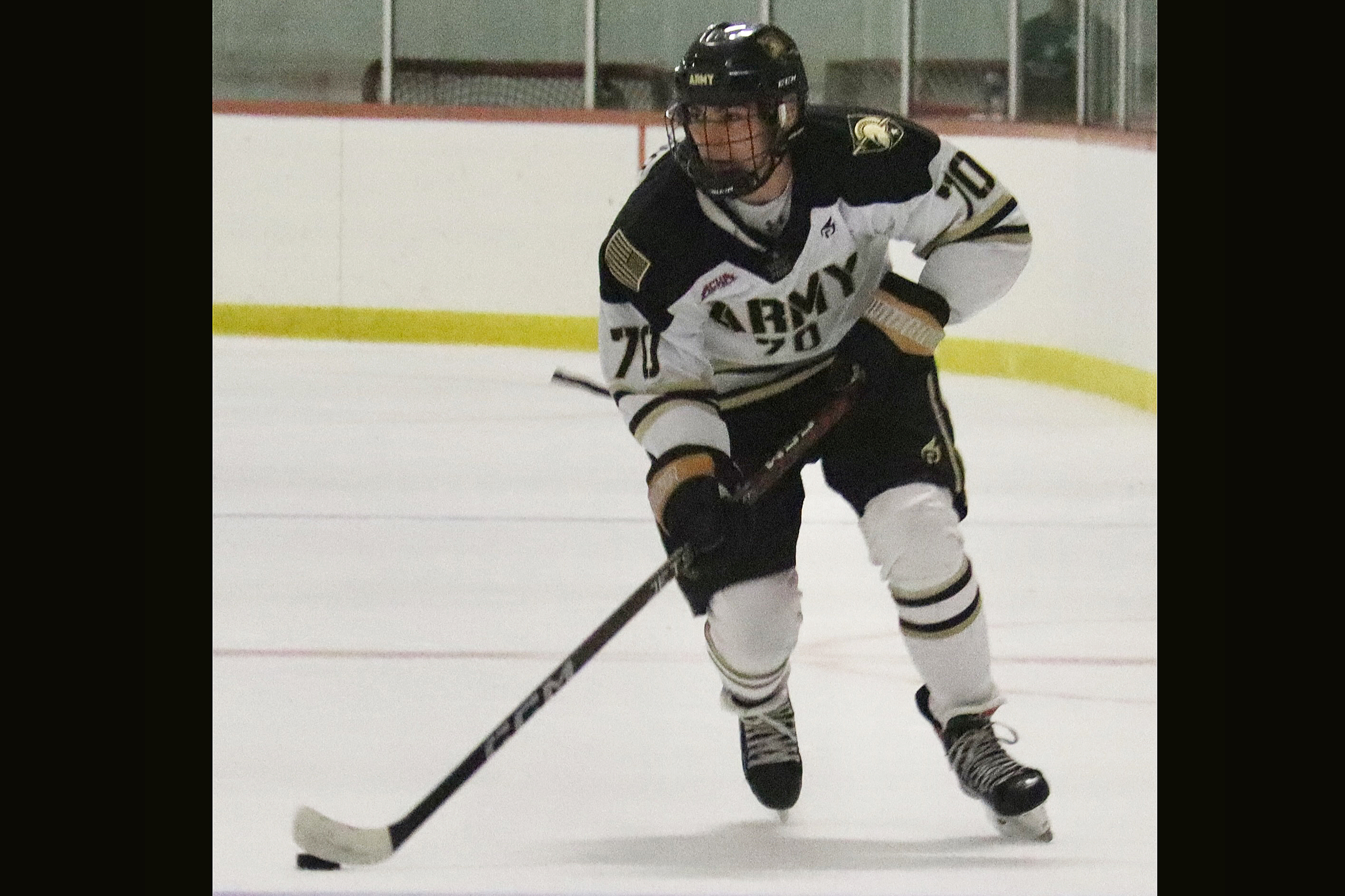 The Army West Point Club Hockey team split a two-game nonconference series against Rowan University over the weekend. The Black Knights prevailed 10-4 on Sept. 22 before losing 4-3 in a shootout on Sept. 23 at the Ice Time Sports Complex in Newburgh, New York.    (Courtesy Photo)