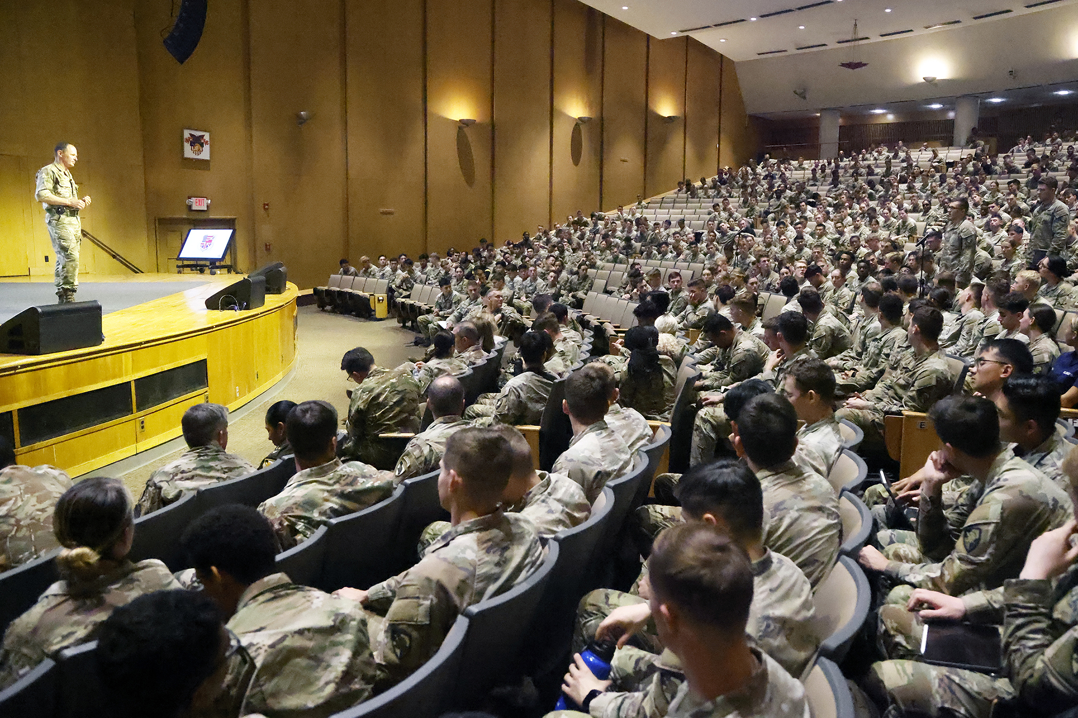 The U.S. Military Academy hosted the 77th annual Kermit Roosevelt Lecture Sept. 28 at Robinson Auditorium. The guest speaker for the distinguished foreign visit was British Lt. Gen. Sir Roly Walker, deputy chief of Defense Staff for Military Strategy and Operations at the Ministry of Defense.  Kermit Roosevelt, son of President Theodore Roosevelt, served both the U.S. and United Kingdom armies during World War I and World War II. The annual lecture offers a chance for continued fostering of Anglo-American 