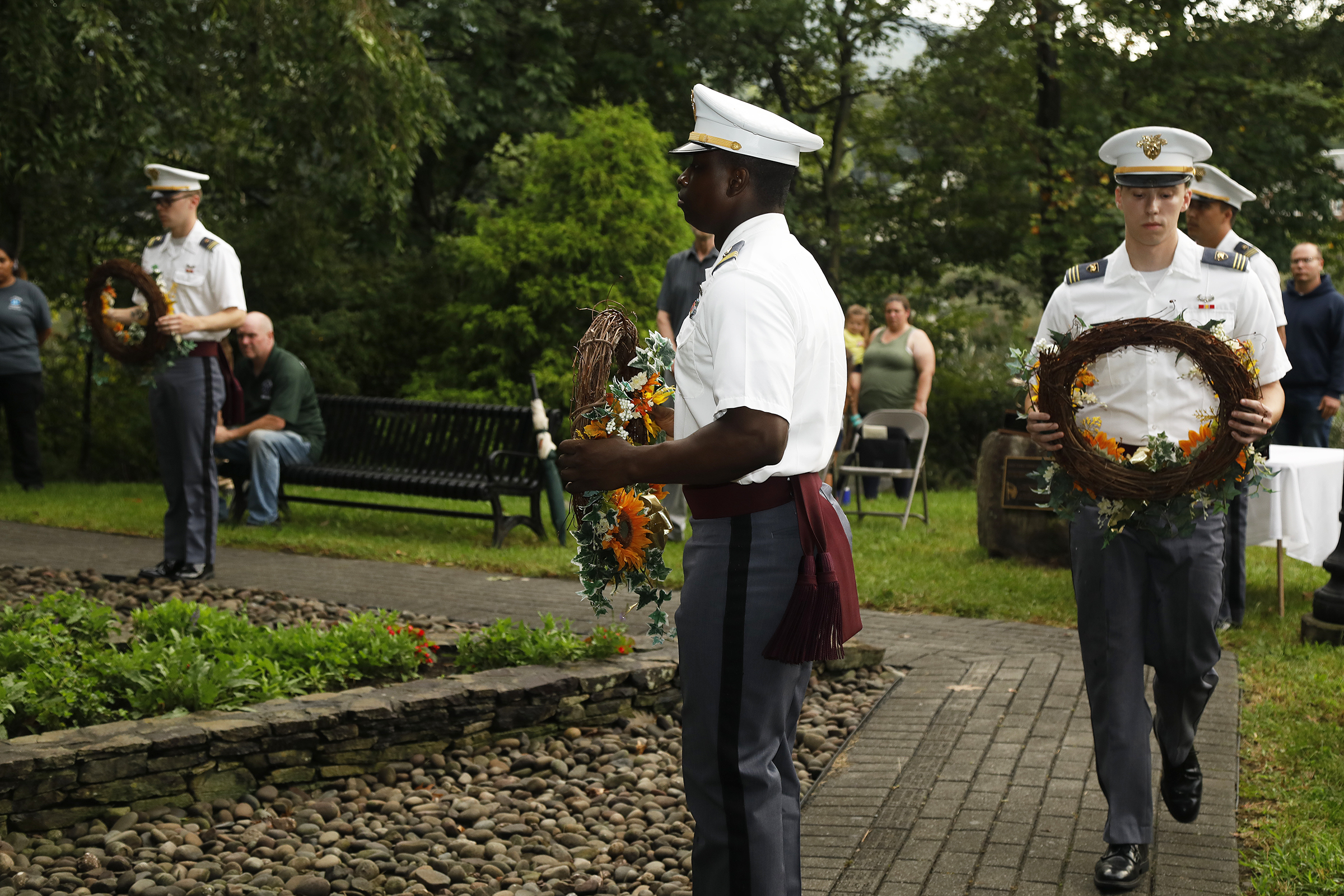 Vision 2002, the Town of Highlands and Fort Montgomery held their annual Patriot’s Day Ceremony to commemorate Sept. 11. 2001, on Sept. 11, 2023, at Patriot Garden in Fort Montgomery.    (Photo by Mady Salvani for USMA PAO)
