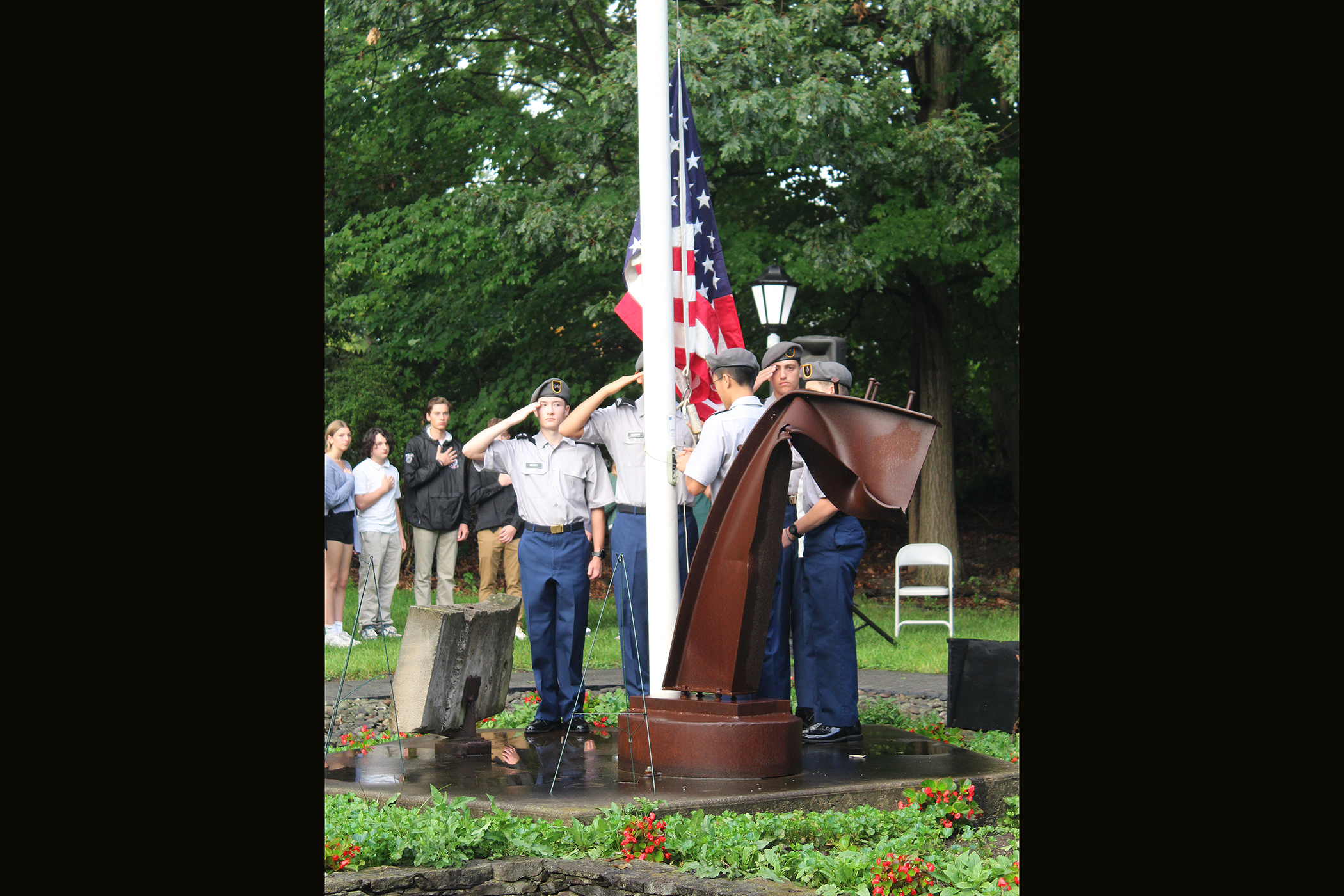 Vision 2002, the Town of Highlands and Fort Montgomery held their annual Patriot’s Day Ceremony to commemorate Sept. 11. 2001, on Sept. 11, 2023, at Patriot Garden in Fort Montgomery.    (Photo by Matt Hintz/USMA PAO)