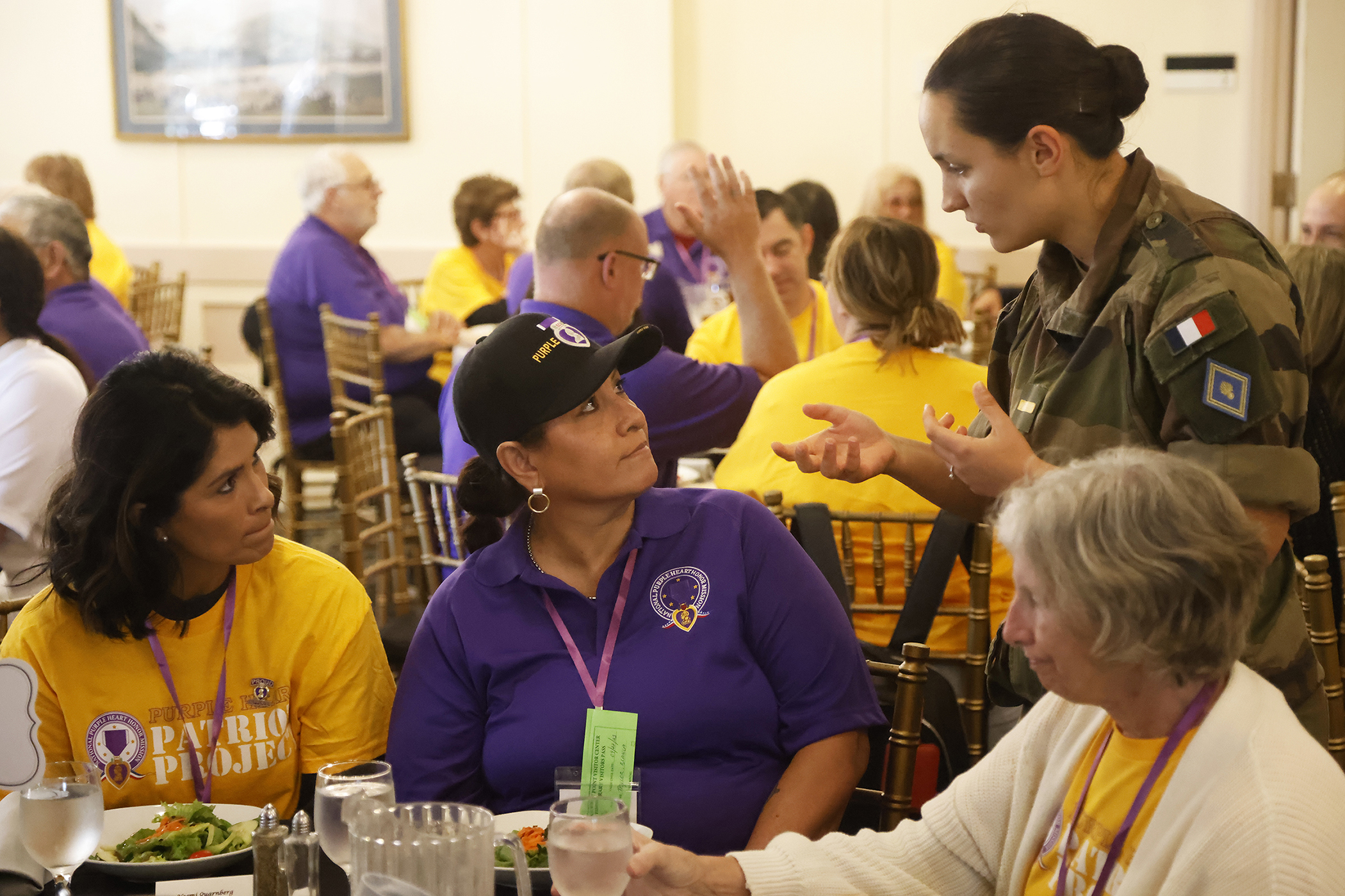 The U.S. Military Academy welcomed 38 Purple Heart recipients and their family and caregivers, about 90 total guests, during the Purple Heart Patriot Project venture to West Point on Sept. 21. Organized and sponsored by the National Purple Heart Honor Mission, the non-profit organization works to promote the National Purple Heart Hall of Honor in New Windsor, N.Y.   (Photo by Eric S. Bartelt/PV)