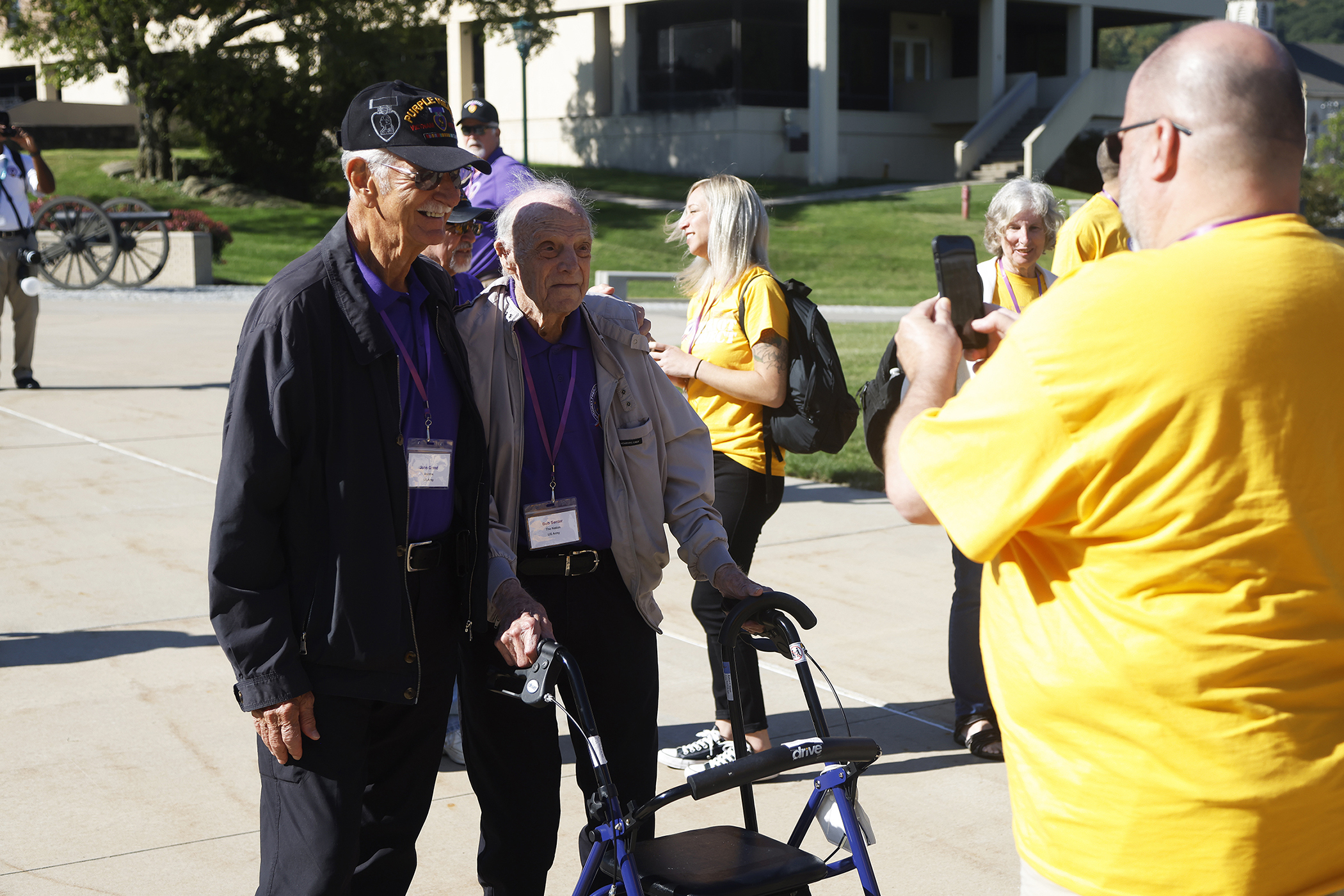 The U.S. Military Academy welcomed 38 Purple Heart recipients and their family and caregivers, about 90 total guests, during the Purple Heart Patriot Project venture to West Point on Sept. 21. Organized and sponsored by the National Purple Heart Honor Mission, the non-profit organization works to promote the National Purple Heart Hall of Honor in New Windsor, N.Y.   (Photo by Eric S. Bartelt/PV)