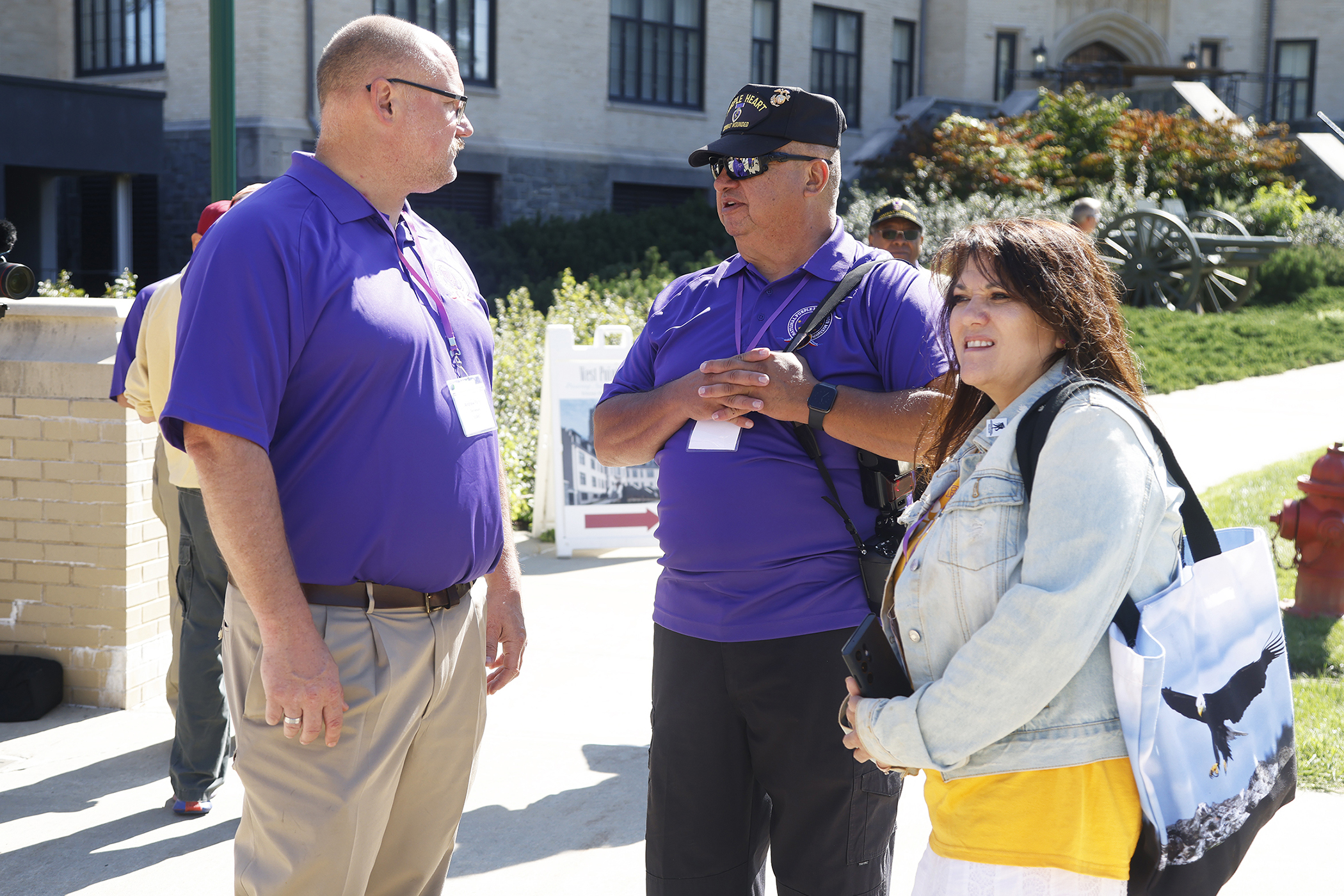 The U.S. Military Academy welcomed 38 Purple Heart recipients and their family and caregivers, about 90 total guests, during the Purple Heart Patriot Project venture to West Point on Sept. 21. Organized and sponsored by the National Purple Heart Honor Mission, the non-profit organization works to promote the National Purple Heart Hall of Honor in New Windsor, N.Y.   (Photo by Eric S. Bartelt/PV)