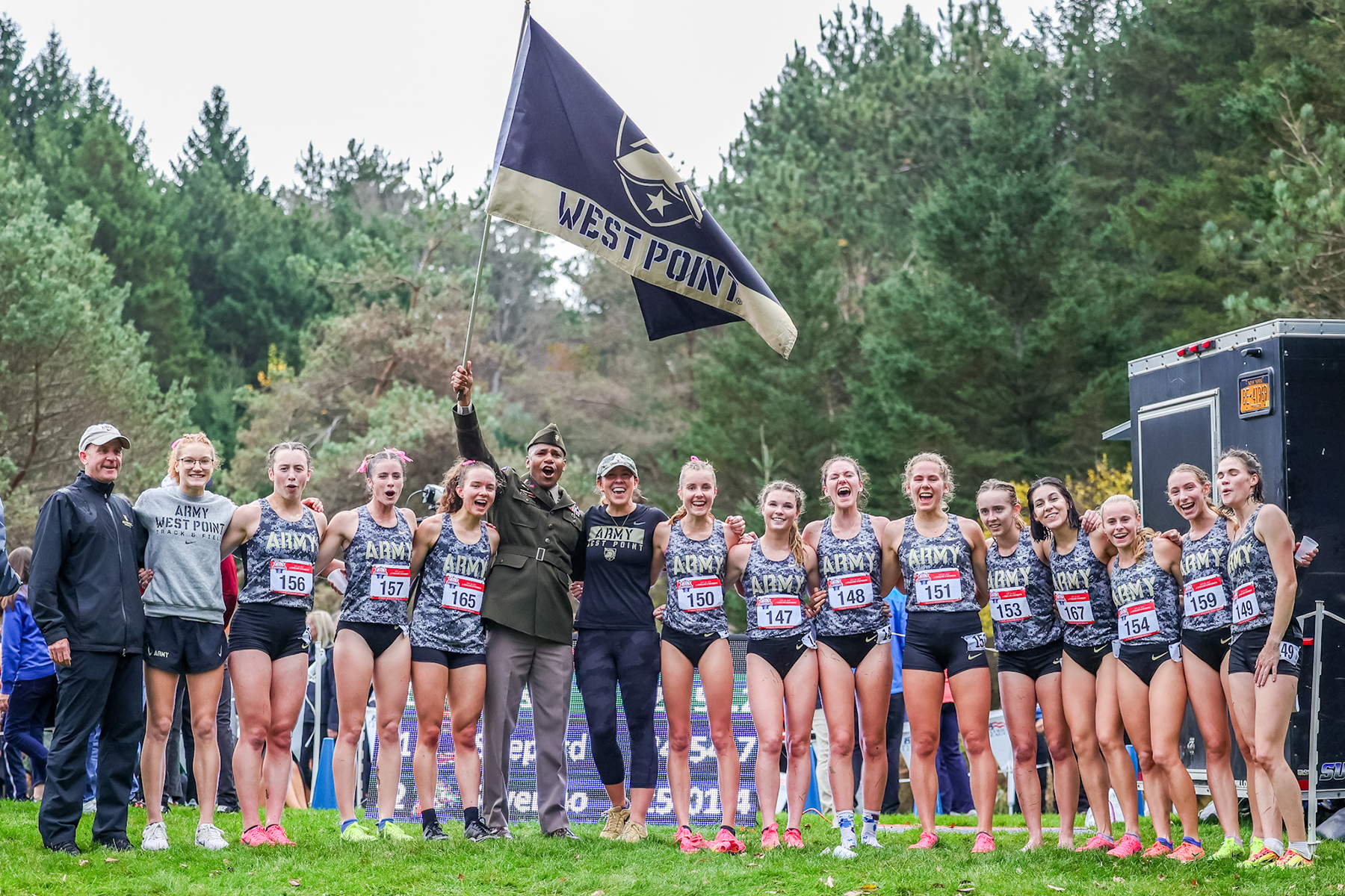 The Army West Point women's cross country team won the 2023 Patriot League Championship by placing five runners in the top ten on Oct. 28 at Colgate in Hamilton, New York.