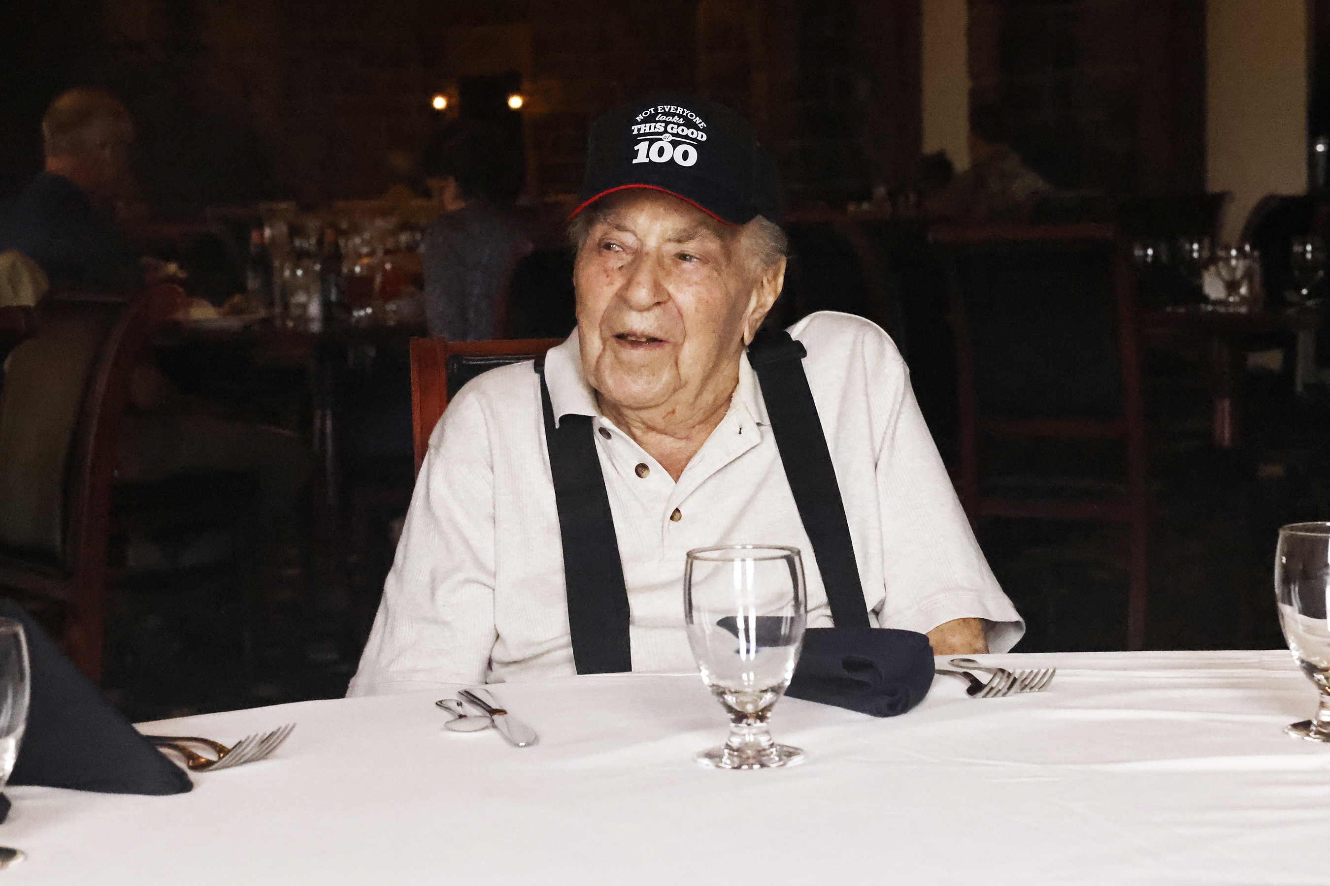 On this national Purple Heart Day, West Point honored World War II veteran and Purple Heart recipient, Arnold Kapernick, who turned 100 years old today on Aug. 7.   (Photo by Eric S. Bartelt/USMA PAO)