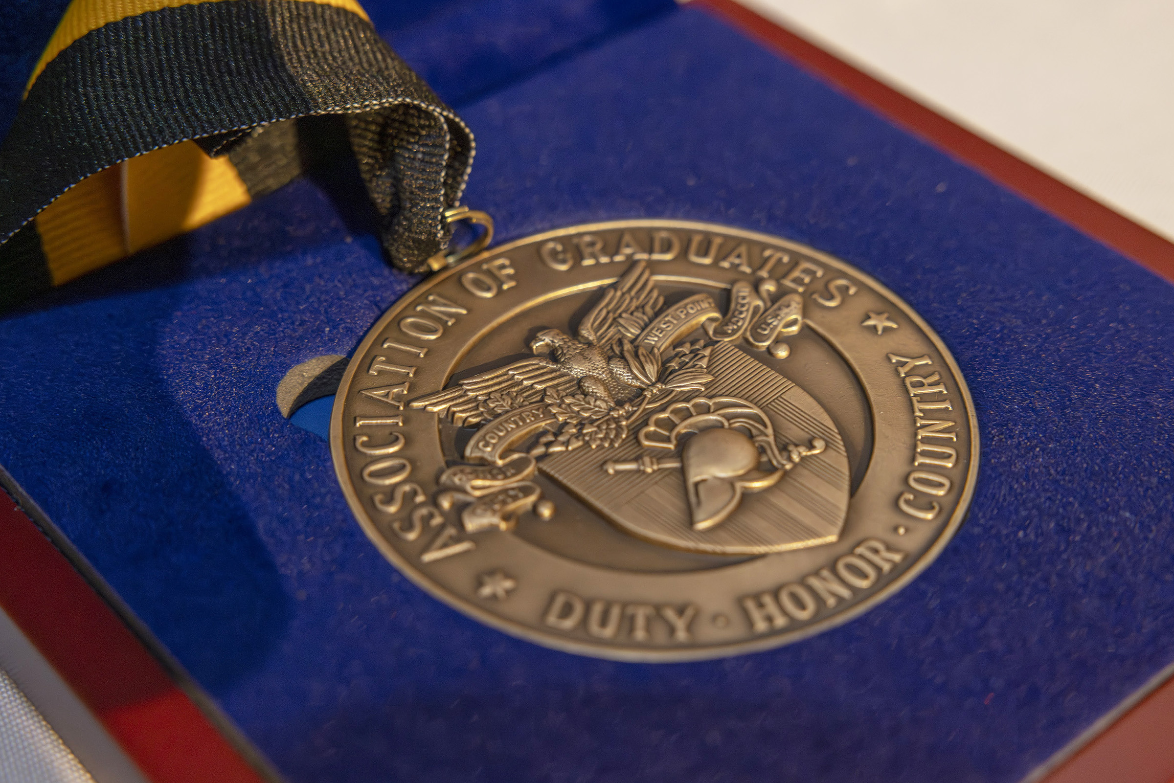 For the first time in its 19-year history, the Alexander R. Nininger Award for Valor at Arms was presented to a U.S. Military Academy international graduate. A Class of 2013 graduate, Philippine Army Maj. Floren P. Herrera, humbly accepted the award during a ceremony in the Cadet Mess Hall on Oct. 10, 2024.  (Photo by Christopher Hennen/USMA PAO/VI)