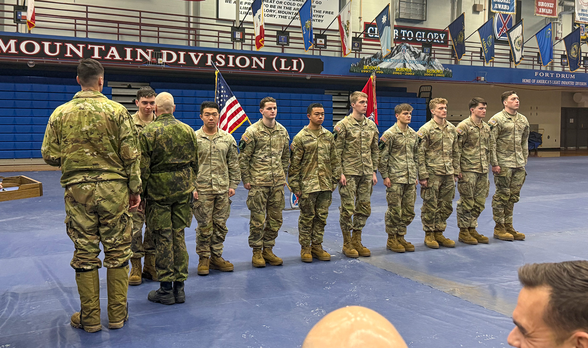 Training alongside their sponsoring unit, the 10th Mountain Division, nine cadets representing the U.S. Military Academy among 26 teams competed in the D-Series Winter Challenge, a physically and mentally demanding cold-weather competition, which is designed to develop junior leaders while strengthening institutional partnerships with the operational Army.   (Photo by Capt. Katie Emery/G-2 TAC Officer)