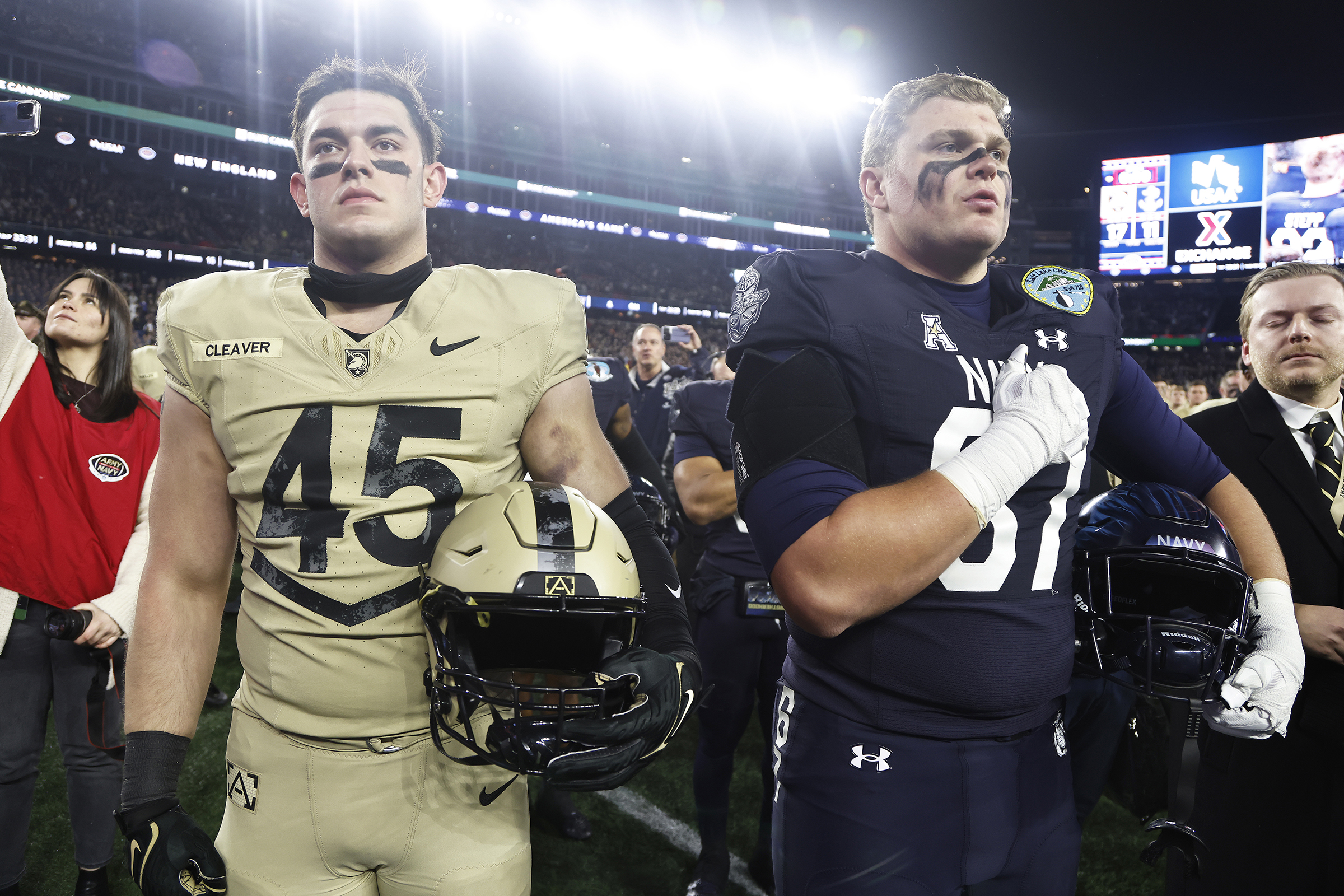 The Army West Point Black Knights (6-6) defeated the Navy Midshipmen (5-7), 17-11, Dec. 9 in the 124th edition of the Army-Navy Game presented by USAA. The win marks two consecutive wins for Army over Navy and also marks Army's fourth Commander-in-Chief's Trophy outright win in the last seven years.  For the first time in the 124-year history of the Army-Navy Game, the Army West Point and Navy squared off in Foxborough, Mass., in Gillette Stadium, home of the New England Patriots. 
