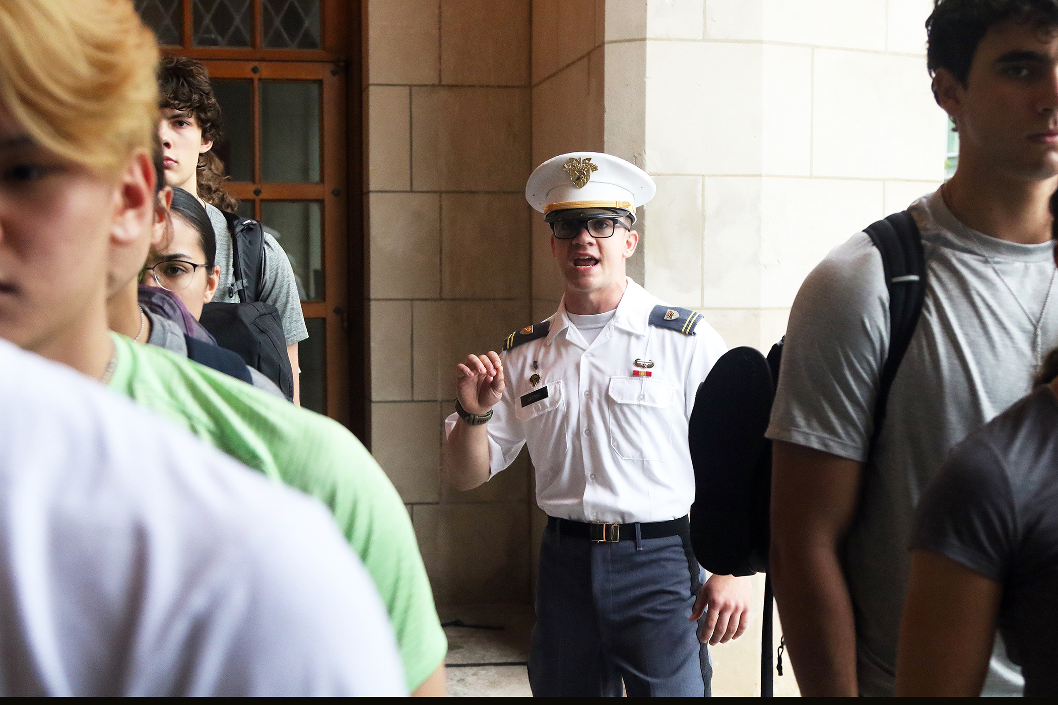 More than 1,250 new cadets streamed through the gates of West Point on June 26 for Reception Day to begin their 47-month journey to become members of the Long Gray Line and strive toward becoming commissioned officers. For them to reach that goal, the new cadets are led by 277 cadet cadre from the Classes of 2024 and 2025.  (Photo by Eric S. Bartelt/PV)