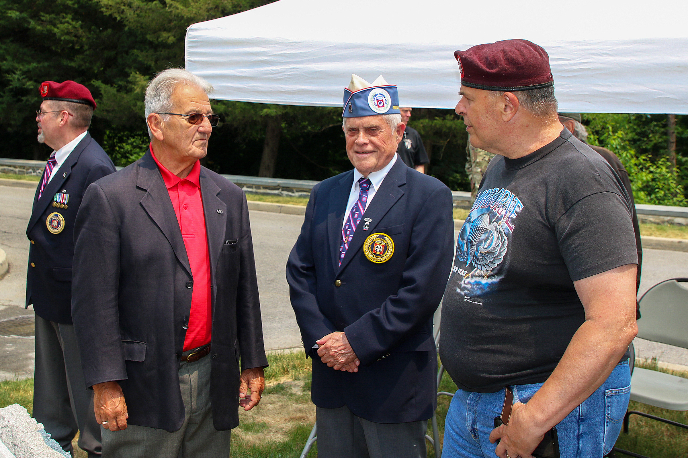 The U.S. Military Academy hosted the Greater Hartford Chapter of the 82nd Airborne Division Association to honor Lt. Gen. James “Jumpin’ Jim” Gavin on the 79th anniversary of the D-Day invasion June 6 at the West Point Cemetery.   The ceremony included dozens of paratroopers from the 2nd Battalion, 504th Parachute Infantry Regiment who are stationed at Fort Liberty, North Carolina, who are currently the task force supporting West Point’s Cadet Summer Training. The 82nd Abn. Div. Task Force command team led 