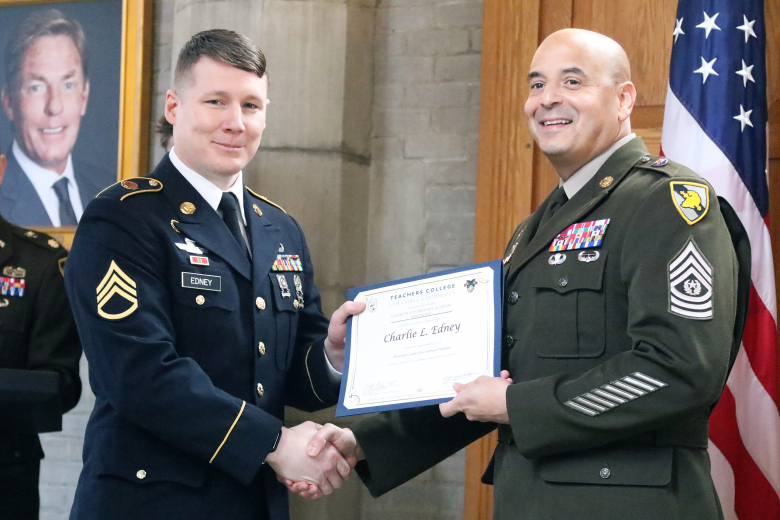 Twenty-three noncommissioned officers graduated from the eighth cohort of the Benavidez Leader Development Program (BLDP) during a ceremony Feb. 24 in the Thayer Award Room at West Point. The class’s graduates were assembled from several West Point organizations to include the West Point staff, Brigade Tactical Department (BTD/U.S. Corps of Cadets), West Point Band, USMA Public Affairs, West Point Military Police, the USMA Preparatory School and other organizations outside of the academy to include to U.S. 