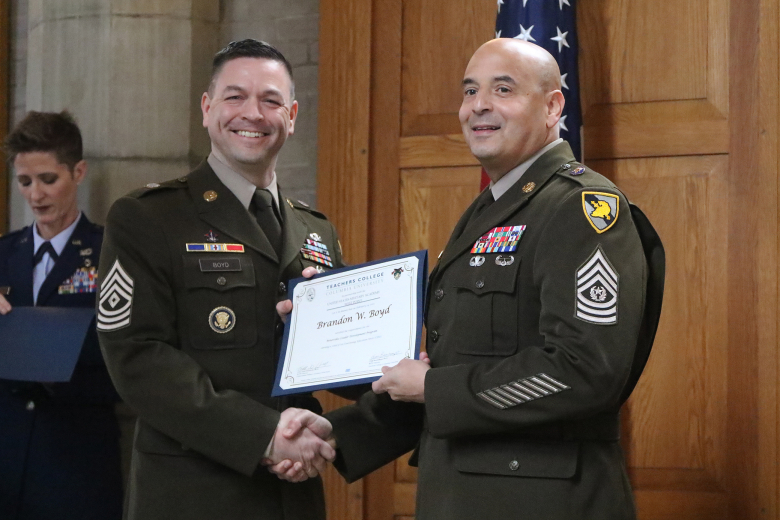Twenty-three noncommissioned officers graduated from the eighth cohort of the Benavidez Leader Development Program (BLDP) during a ceremony Feb. 24 in the Thayer Award Room at West Point. The class’s graduates were assembled from several West Point organizations to include the West Point staff, Brigade Tactical Department (BTD/U.S. Corps of Cadets), West Point Band, USMA Public Affairs, West Point Military Police, the USMA Preparatory School and other organizations outside of the academy to include to U.S. 