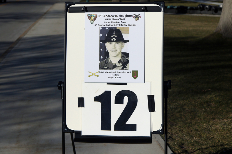 The Army West Point Marathon Team hosted the seventh annual Fallen Comrades Half Marathon March 19 at the U.S. Military Academy. This year, 638 participants braved brisk sub-32-degree weather to partake in a one-mile Kids Fun Run in addition to the 13.1-mile run and ruck march throughout the West Point post starting and finishing at Michie Stadium. The race is dedicated to those members of the Long Gray Line who served during war and paid the ultimate sacrifice. The team celebrates their memory with a