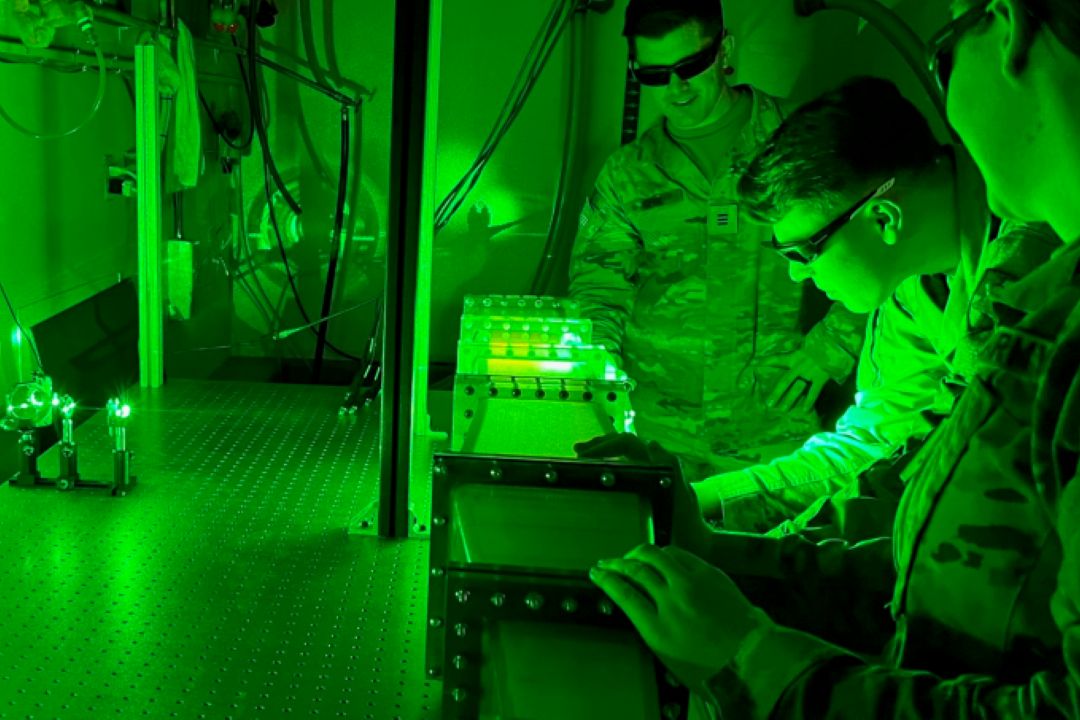Cadets work in a project.