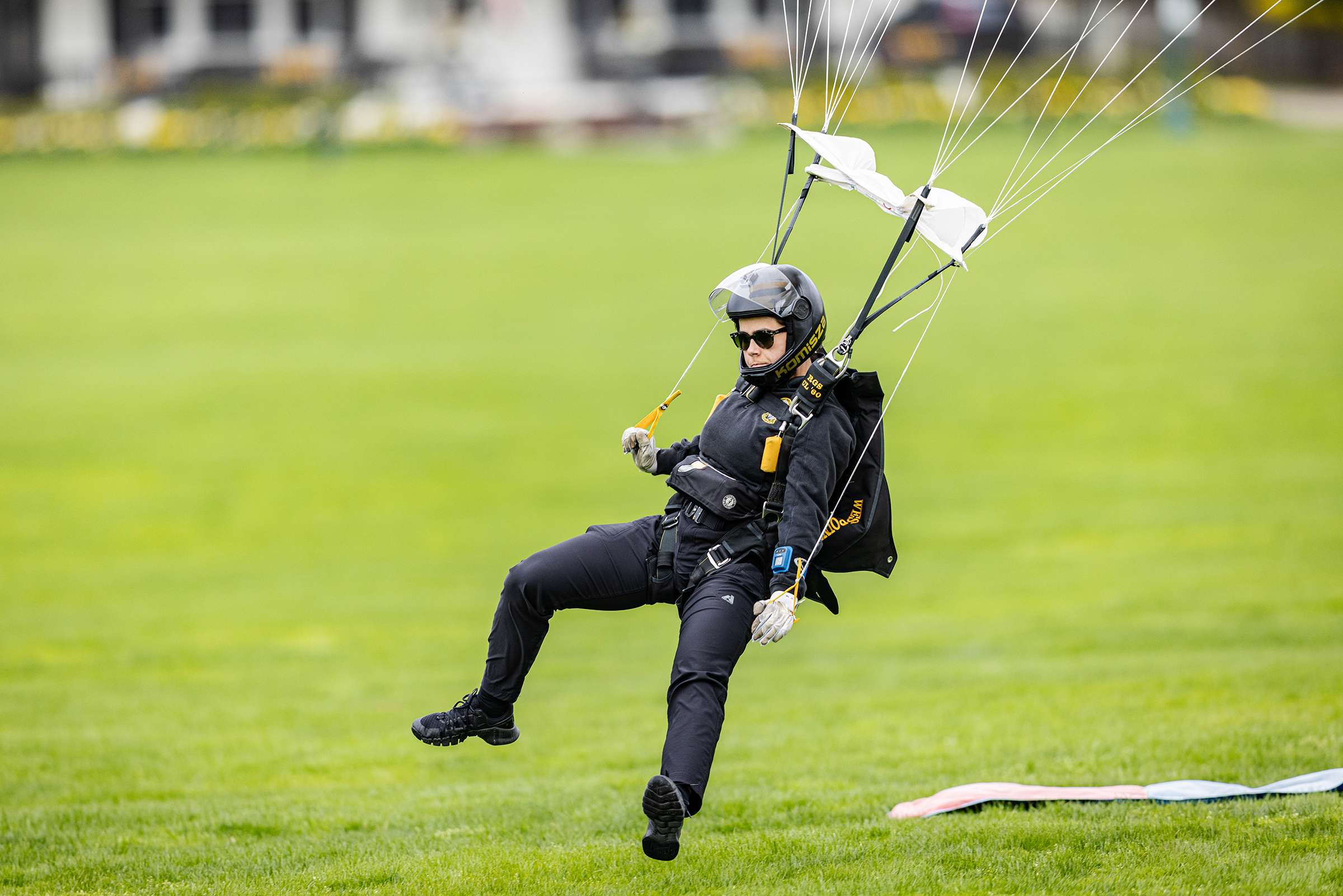 The Army West Point Parachute Team hosted the Air Force Academy and Naval Academy Parachute Teams for the annual Inter-Service Academy Meet (ISAM) on April 19-20 on The Plain.  (Photo by Jorge Garcia/USMA PAO)