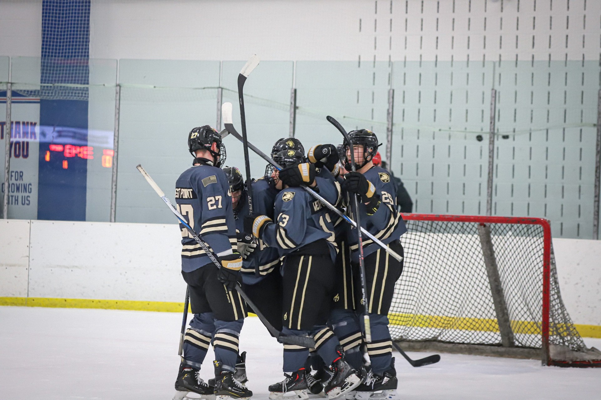 The Army West Point Men’s Club Hockey team defeated Marist College, 8-0, on Jan. 23 at McCann Arena in Poughkeepsie, N.Y.  (Photo provided by Army Club Hockey)