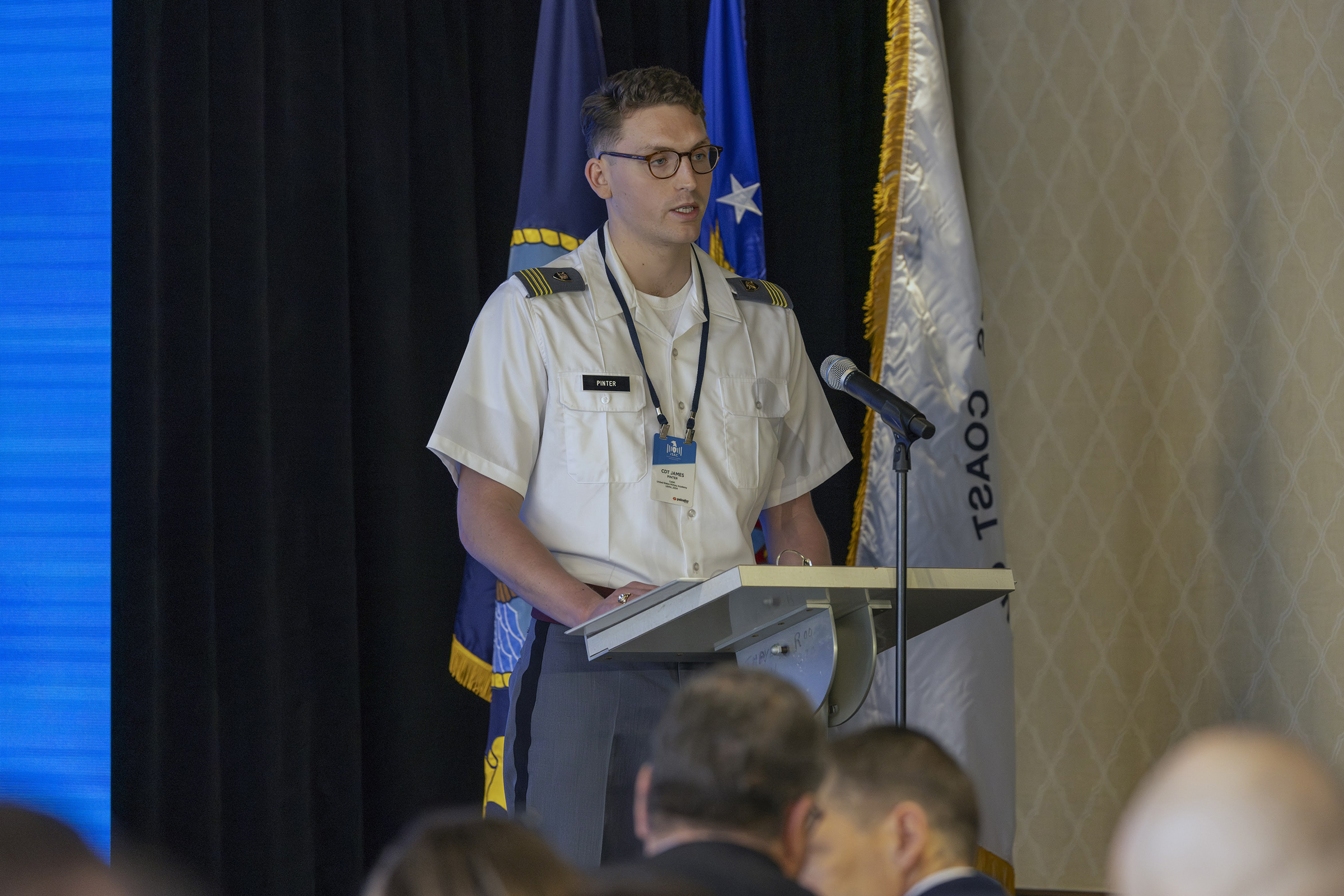 The Army Cyber Institute in conjunction with Palo Alto Networks co-sponsored the Joint Service Academy Cybersecurity (JSAC) Conference April 4-5 at the Thayer Hotel on West Point.  (Photo by Christopher Hennen/USMA PAO)