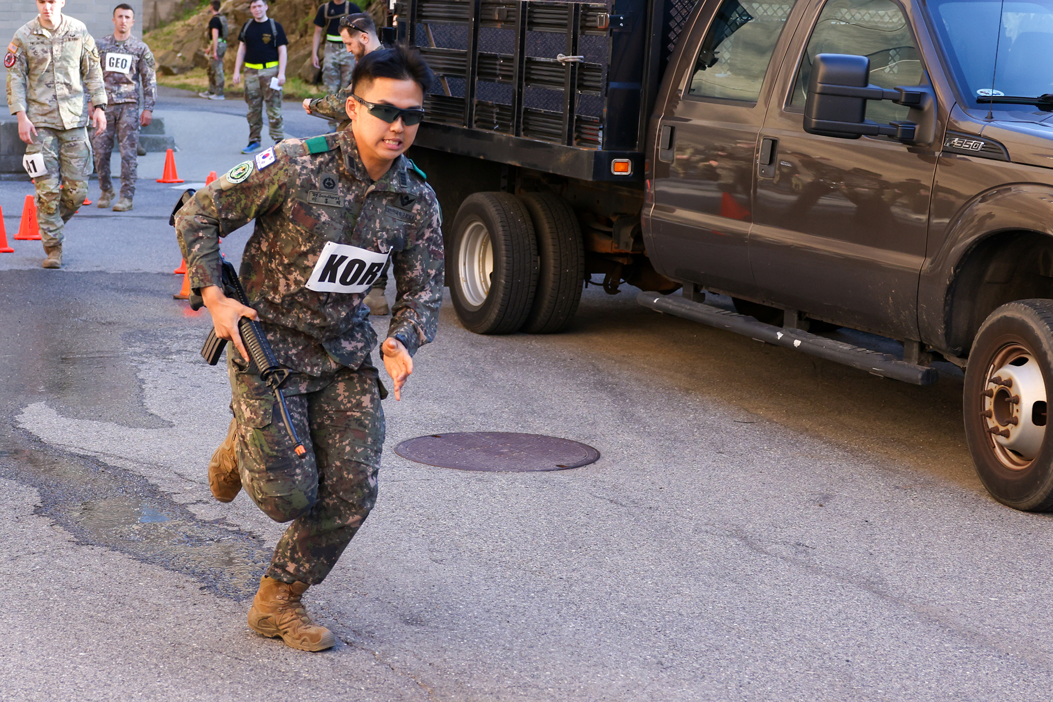 Forty-eight teams participated the Order of March Relay Competition April 22 to determine the order of movement for the 2024 Sandhurst Military Skills Competition hosted at the U.S. Military Academy.   (Photo by Sgt. 1st Class Alan Brutus/USMA PAO)