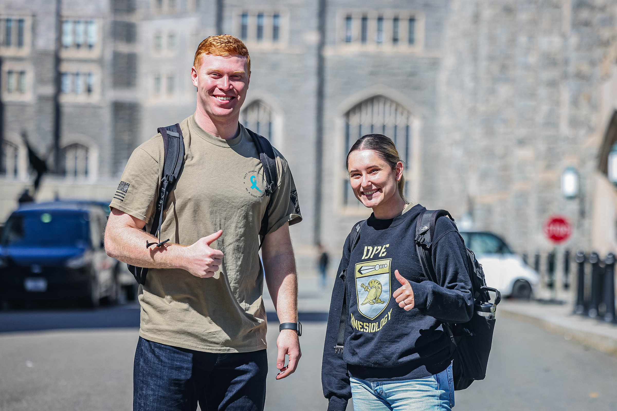 The West Point Sexual Harassment Assault Response Prevention (SHARP) team hosted the Walk A Mile in observance of Sexual Assault Awareness and Prevention Month (SAAPM) April 24 at the Beat Navy Tunnel and sidewalk area along Eisenhower Hall. Throughout the day, the community also wore denim as it is Demin Day, which supports sexual assault survivors.  (Photo by Jorge Garcia/USMA PAO)