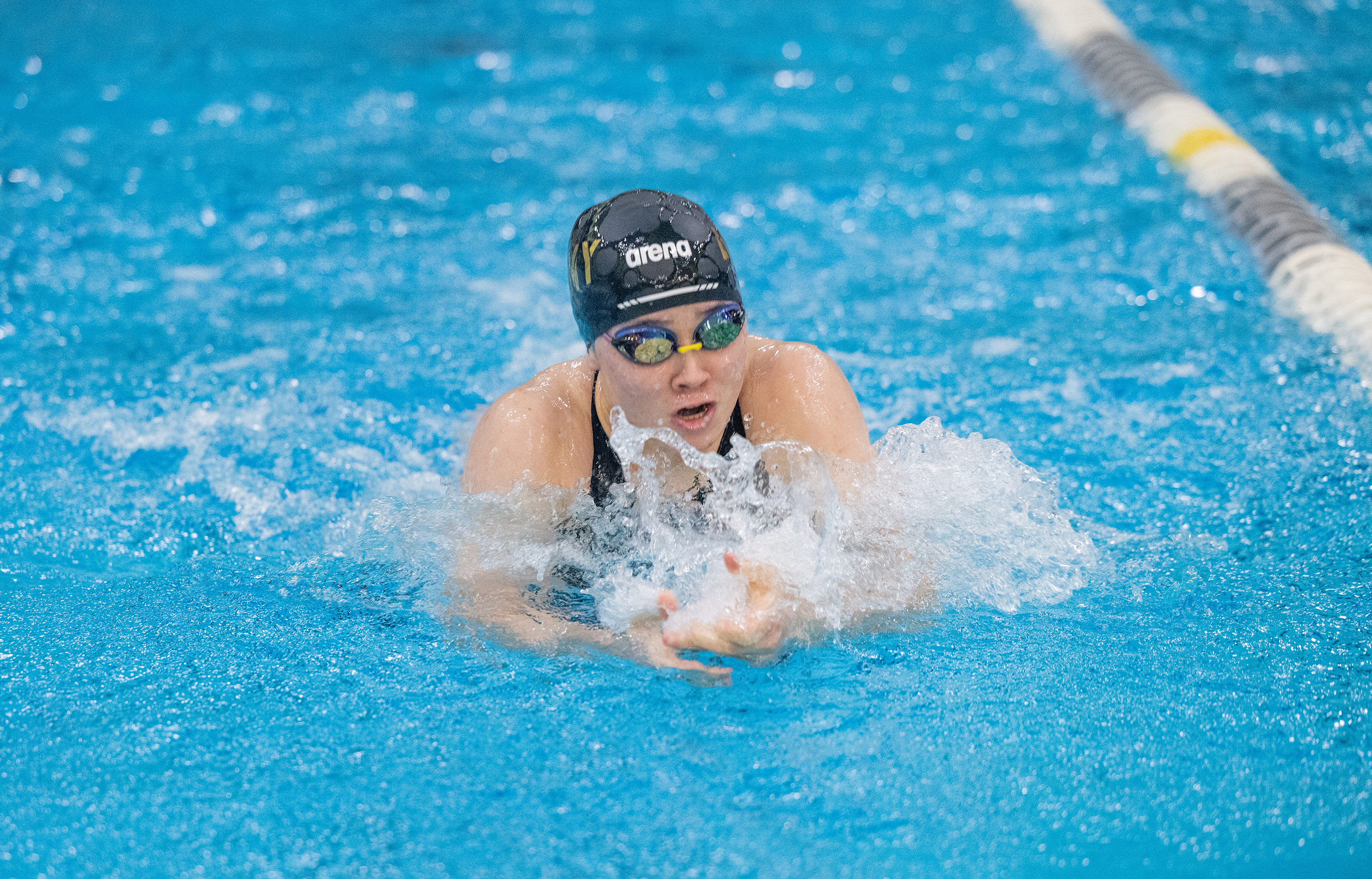Army faced Navy in Swimming and Diving on Dec. 5 at Crandall Pool. The Army men's and women's teams swept the meet over Navy for the first time since 1988 to earn the 'Star.'  (Photo by Eric S. Bartelt/USMA PAO)
