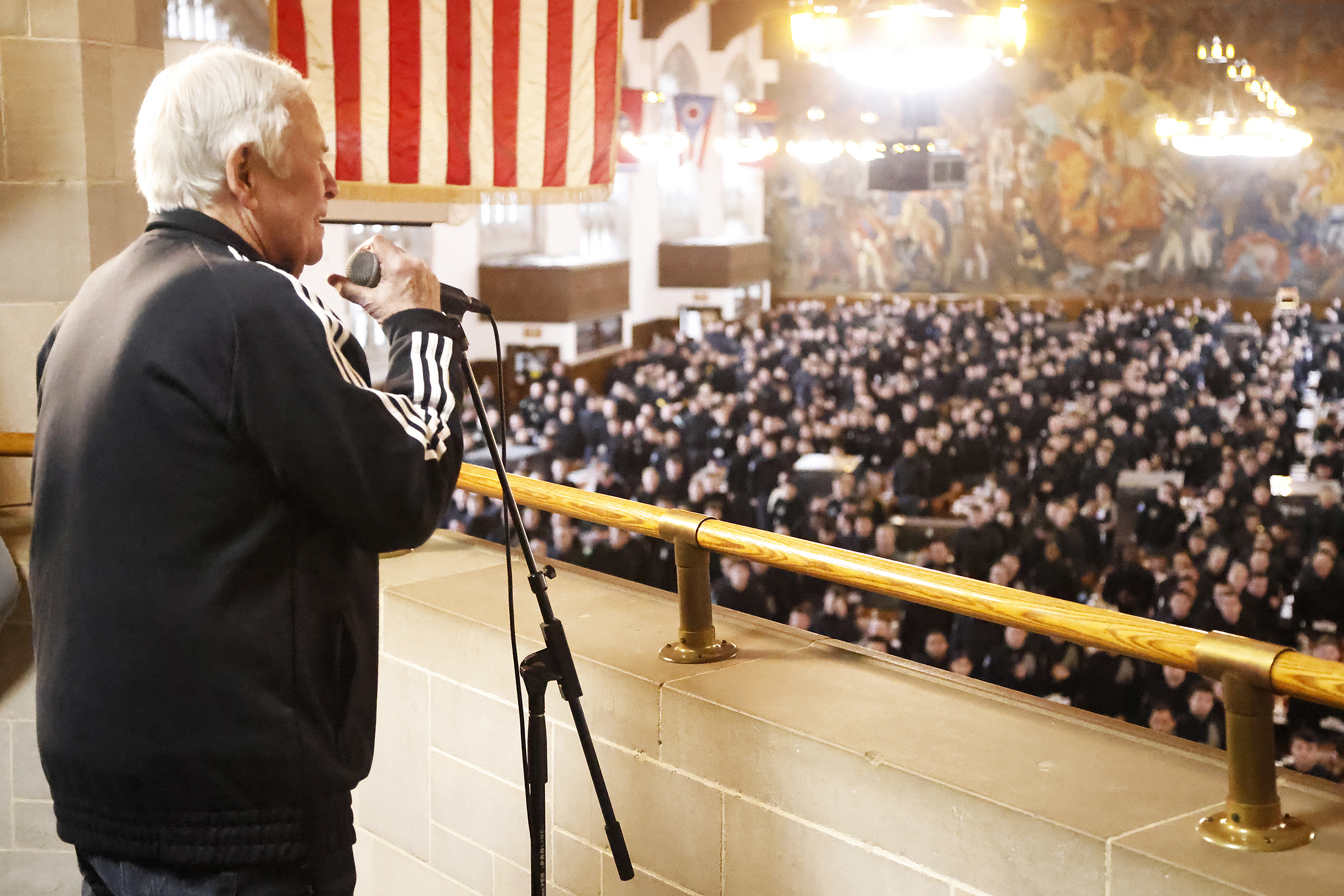The Holy Grail of sports trophies spent the day at the U.S. Military Academy as the NHL’s Vegas Golden Knights came to West Point with the Stanley Cup on Jan. 24. 2016 Distinguished Graduate Award recipient and owner of the Golden Knights Bill Foley, USMA 1967 graduate, the players and management of the Vegas organization all spent the day at West Point.  (Photo by Eric S. Bartelt/USMA PAO)