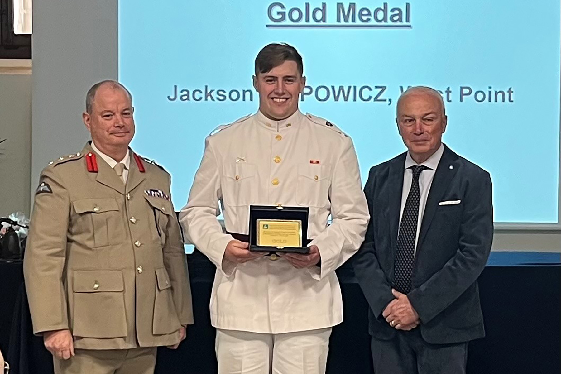 Class of 2024 Cadet Jackson Filipowicz shines bright, earning the Gold Medal for top individual performance in a remarkable tie with another cadet out of 100 competitors. 