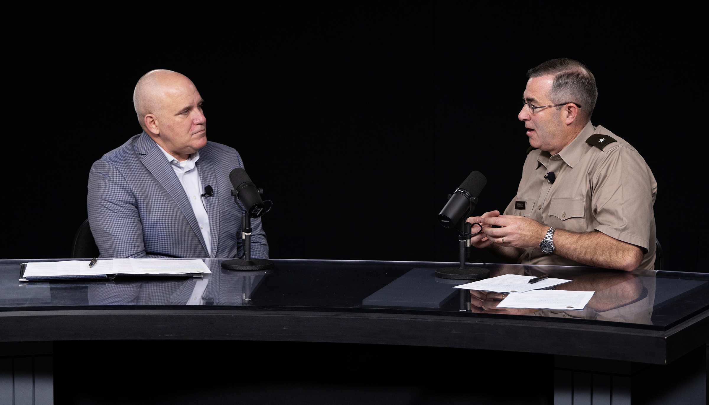 During this episode, “Character Development at West Point,” Dr. Jeffery Peterson, senior advisor to the Character Integration and Advisory Group (CIAG), draws on his 28 years of military service and role as the U.S. Military Academy Superintendent Lt. Gen. Steven Gilland’s CIAG advisor as he dives into how West Point prepares cadets for leadership in modern warfare.   (Photo by Kyle Osterhoudt/USMA PAO)