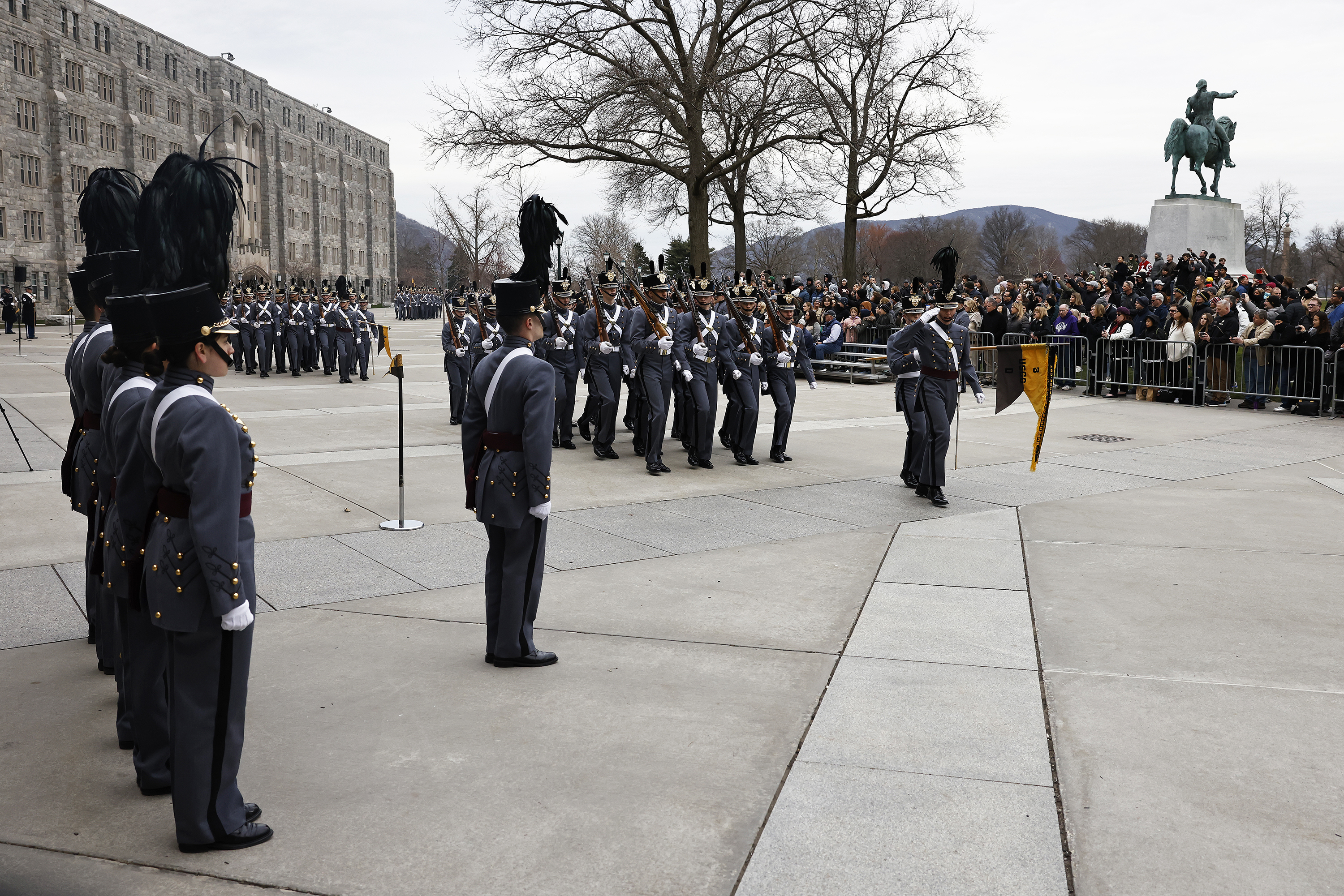 Cadets from the U.S. Military Class of 2027 spent time with family and friends during Plebe-Parent Weekend March 22-23 at West Point.   (Photo by Eric S. Bartelt/USMA PAO)