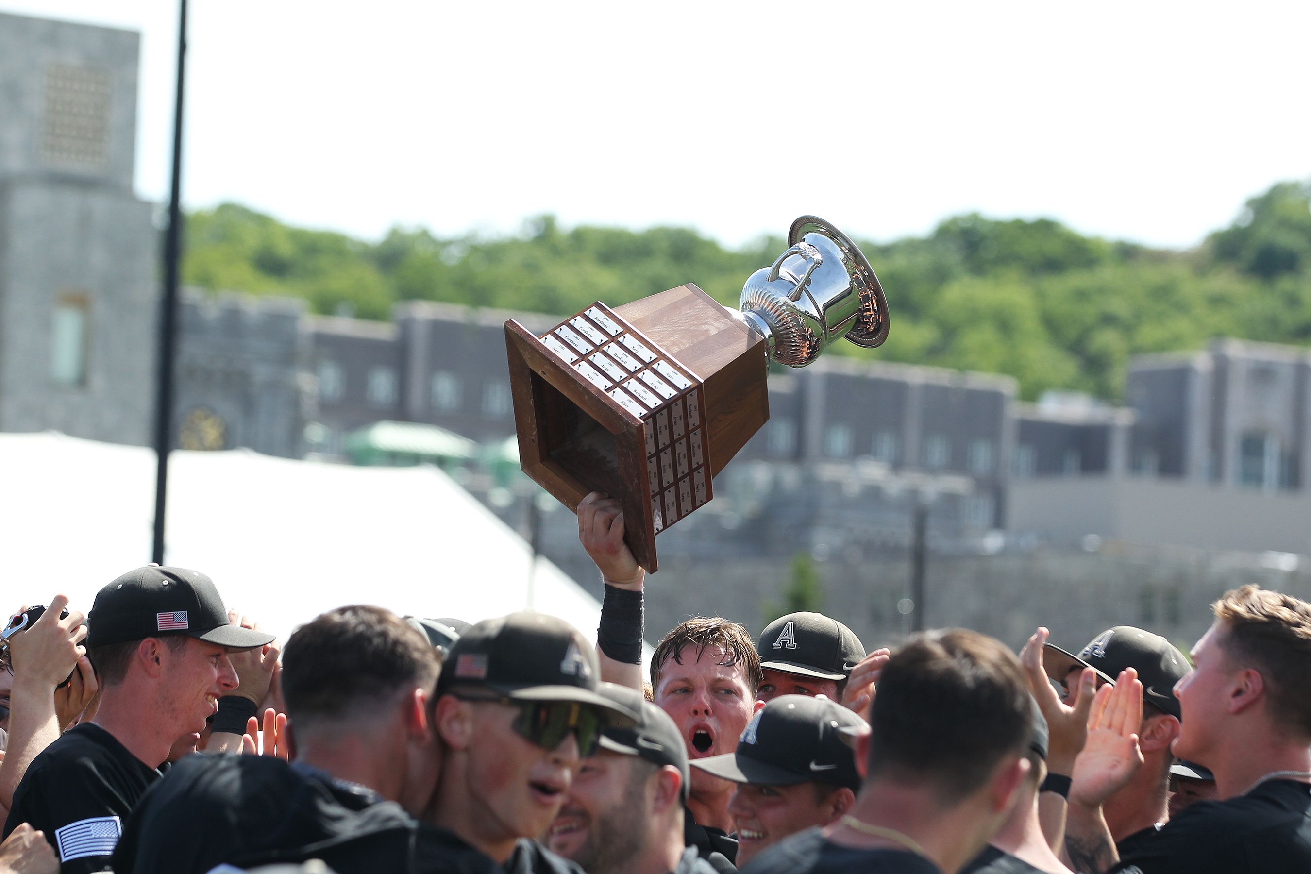 Army West Point Baseball defeated archrival Navy May 20 at Doubleday Field to win its sixth consecutive Patriot League Tournament Championship with a 3-0 victory in Game 2 of the best-of-three series.  (Photo by Army Athletic Communications)