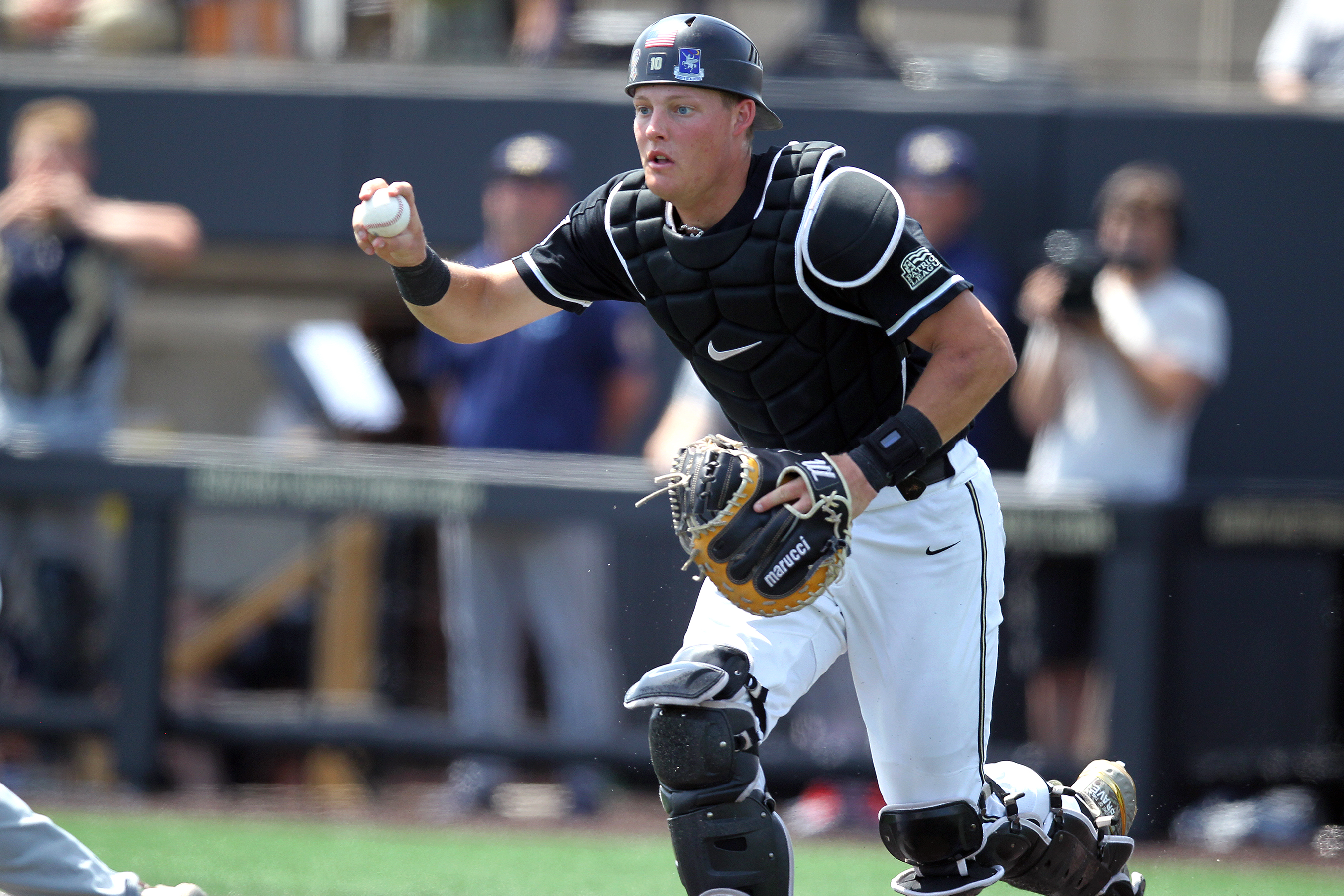 Army West Point Baseball defeated archrival Navy May 20 at Doubleday Field to win its sixth consecutive Patriot League Tournament Championship with a 3-0 victory in Game 2 of the best-of-three series.  (Photo by Army Athletic Communications)