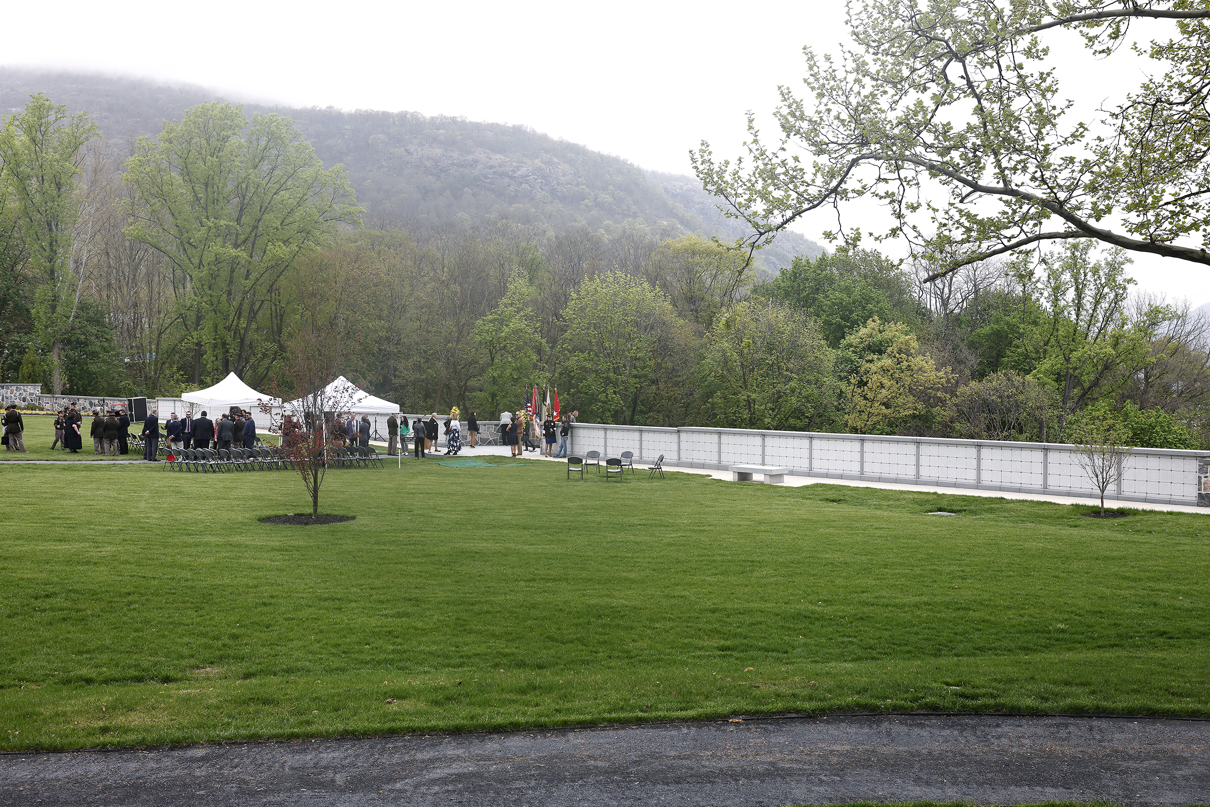 The U.S. Military Academy hosted a ribbon-cutting ceremony April 30 to celebrate the completion of the West Point Cemetery Reclamation Project. The West Point Cemetery, which is our nation’s oldest military post cemetery since 1817, currently covers more than 11 acres and sheltering 9,396 persons with a deep-rooted history tracing sacrifices as far back as the Revolutionary War. The new chapter and land space now allows an expanded cemetery capacity of an additional 3,492 graves. (Photo by Eric S. Bartelt/U