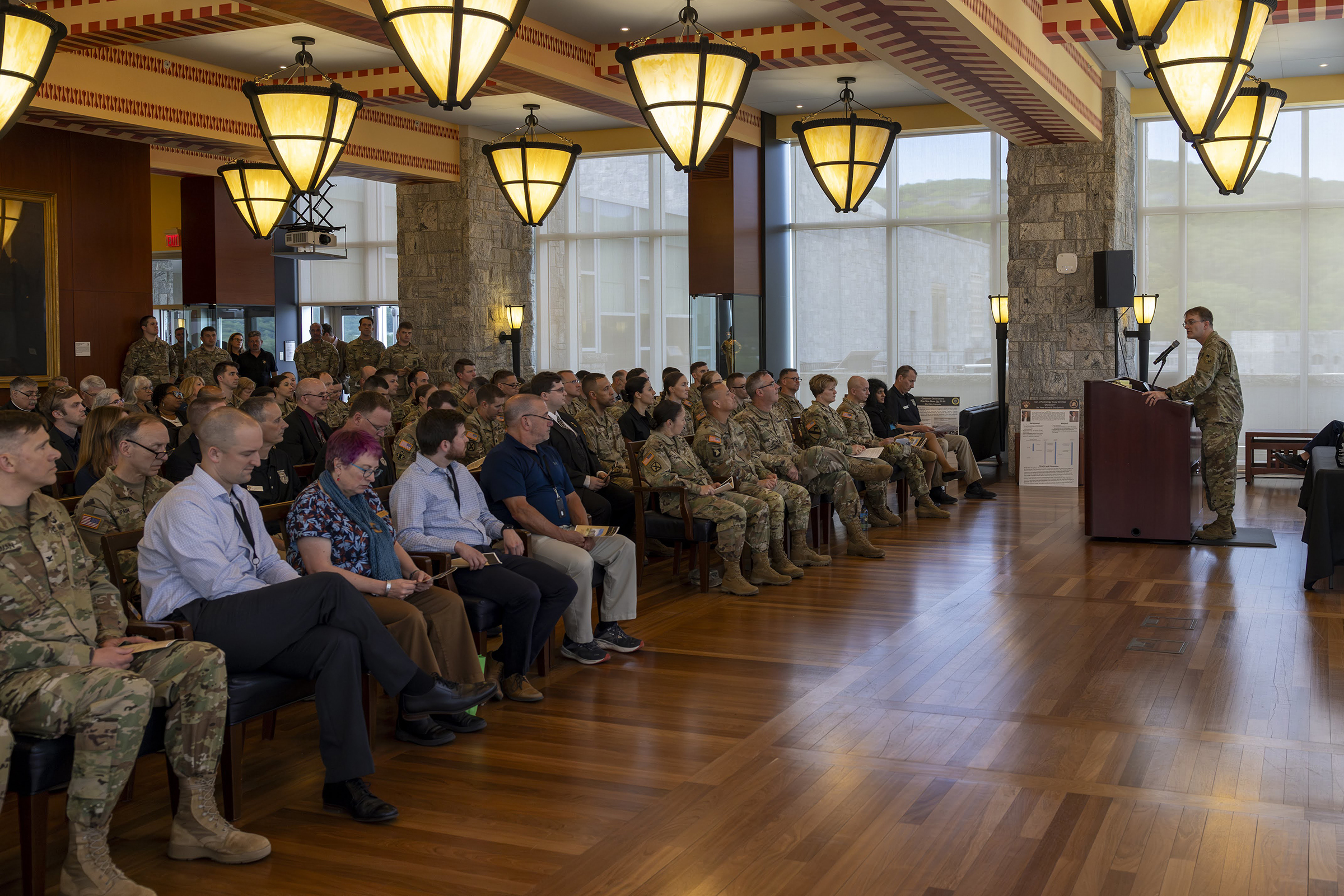 The Center for Faculty Excellence presents the Dean's Awards Ceremony, a celebration of Dean's Awards winners and the Master Teacher Program graduates on May 13 in the Haig Room at Jefferson Hall.    (Photo by Christopher Hennen/USMA PAO)