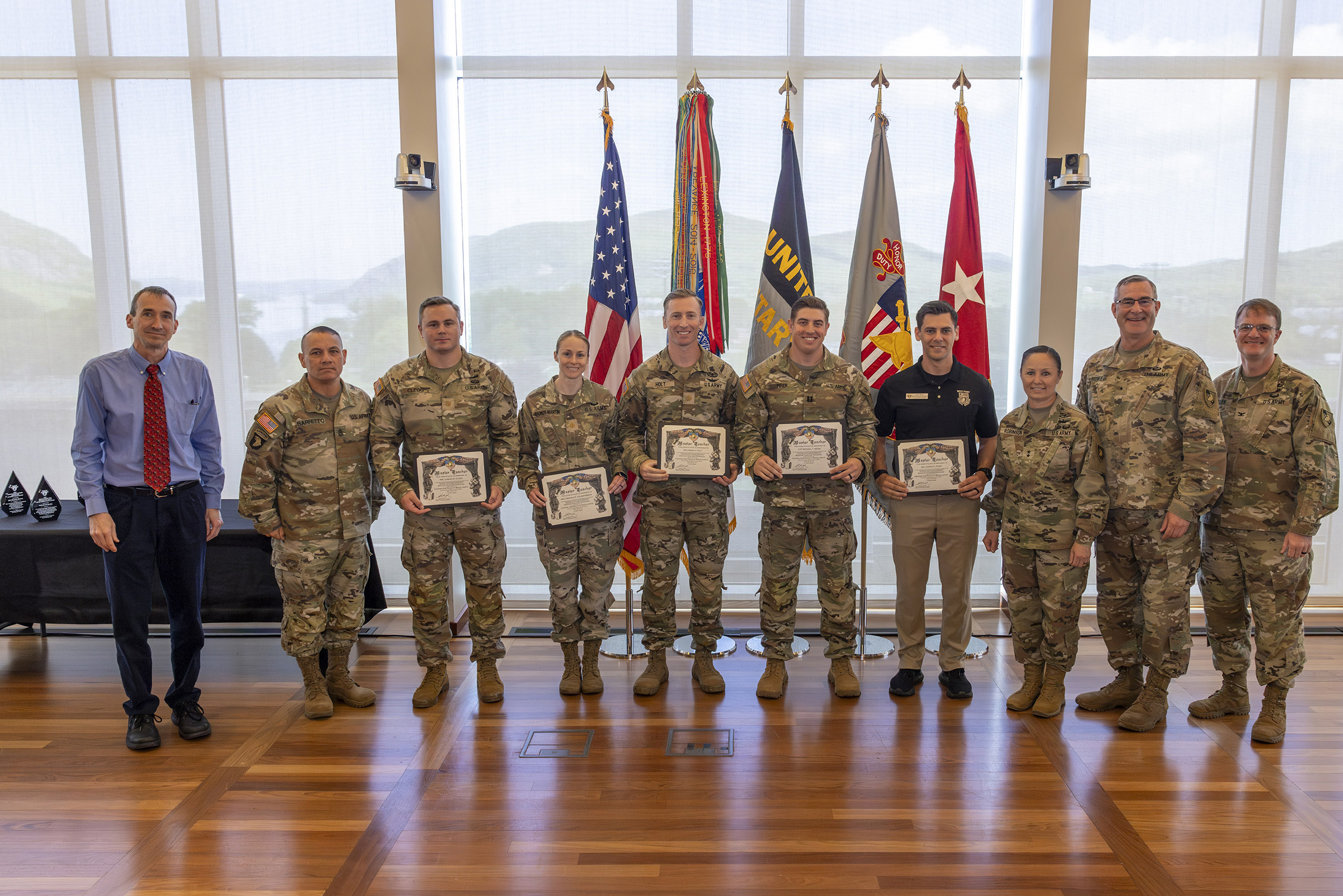 The Center for Faculty Excellence presents the Dean's Awards Ceremony, a celebration of Dean's Awards winners and the Master Teacher Program graduates on May 13 in the Haig Room at Jefferson Hall.    (Photo by Christopher Hennen/USMA PAO)