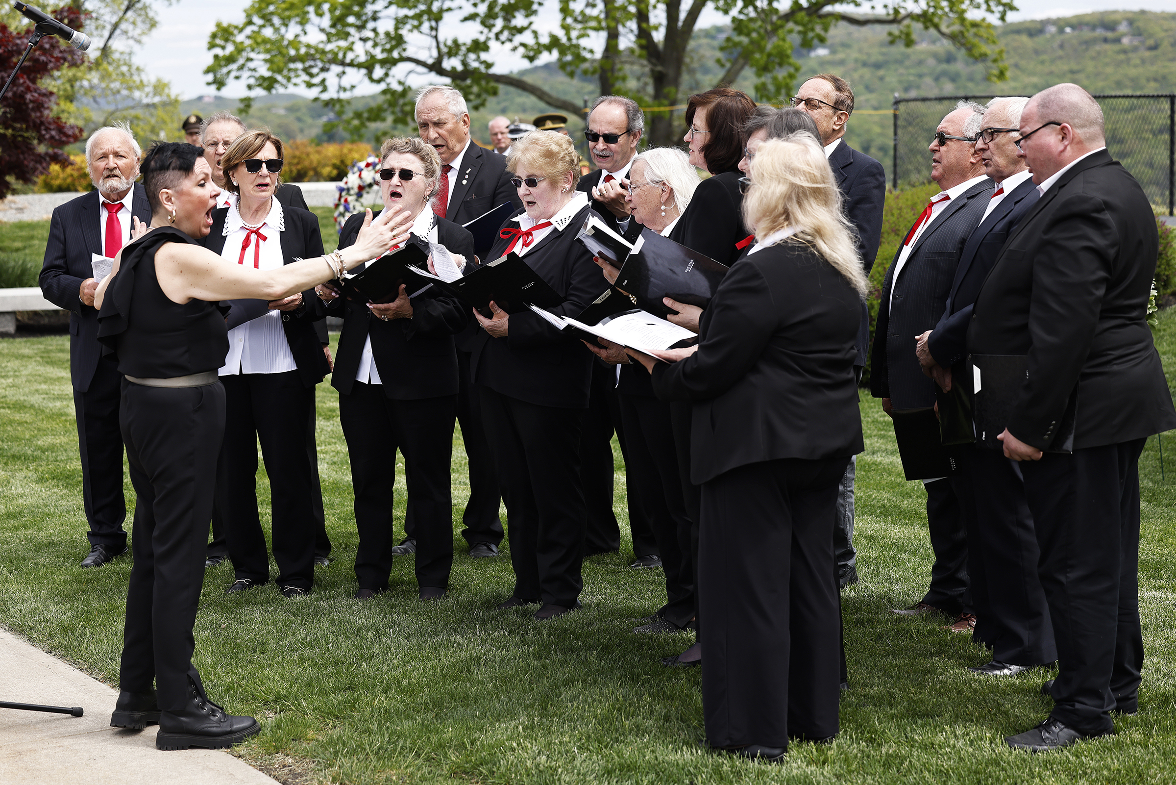 The U.S. Military Academy hosted the commemoration of the 278th birthday of Tadeusz Kosciuszko with a wreath-laying ceremony on May 4 at the location of Kosciuszko’s monument.   (Photo by Eric S. Bartelt/USMA PAO)