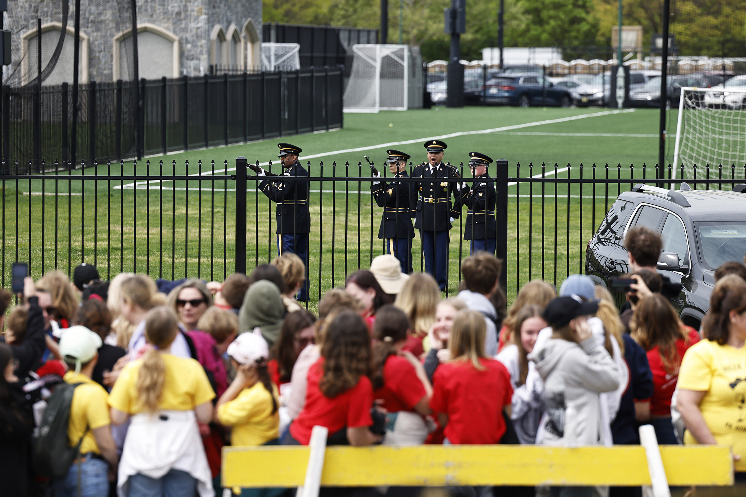 The U.S. Military Academy hosted the commemoration of the 278th birthday of Tadeusz Kosciuszko with a wreath-laying ceremony on May 4 at the location of Kosciuszko’s monument.   (Photo by Eric S. Bartelt/USMA PAO)