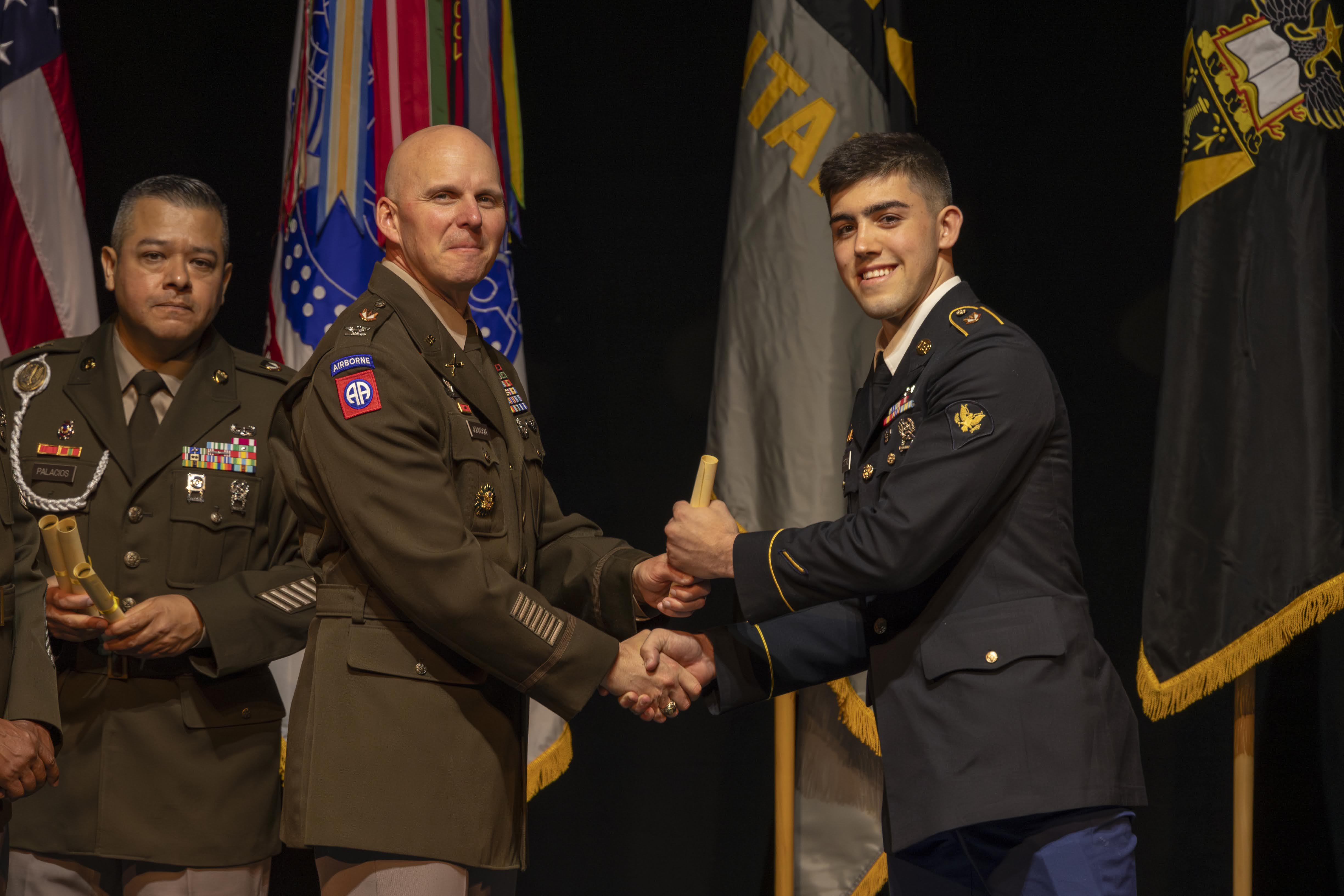 The U.S. Military Academy Preparatory School honored its Class of 2024 on its achievement with a Graduation Ceremony on May 11 at Eisenhower Hall Theatre.  (Photo by Christopher Hennen/USMA PAO)