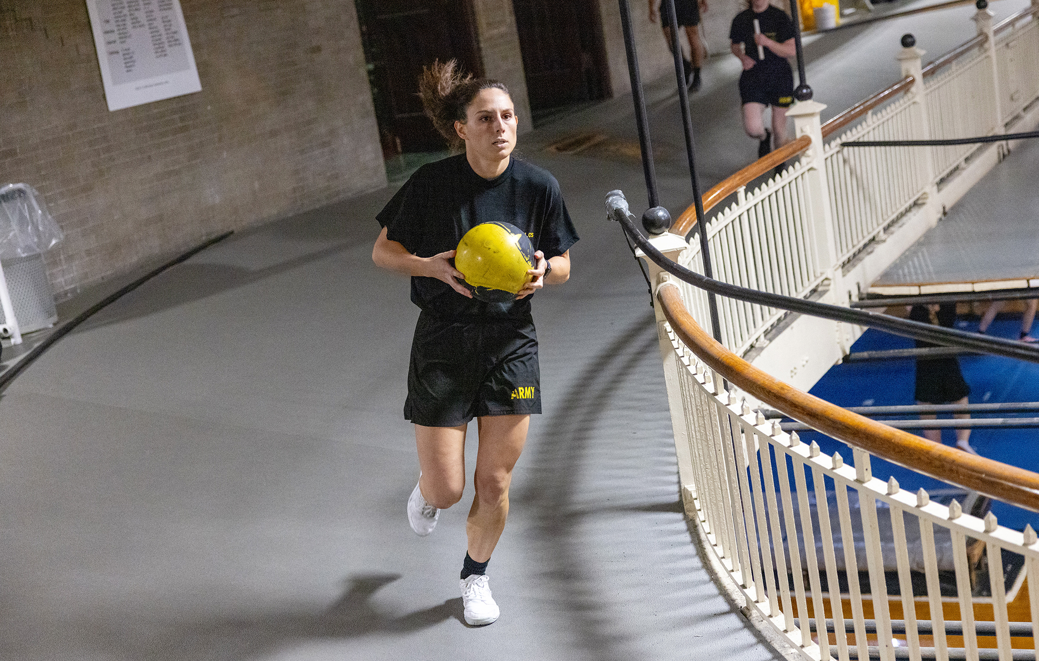 First and Second Class Cadets and some members of the Army West Point Sports teams took on the challenge of the Indoor Obstacle Course Test for a grade on Nov. 20 at Hayes Gym. (Photo by Eric S. Bartelt/USMA PAO-VI)